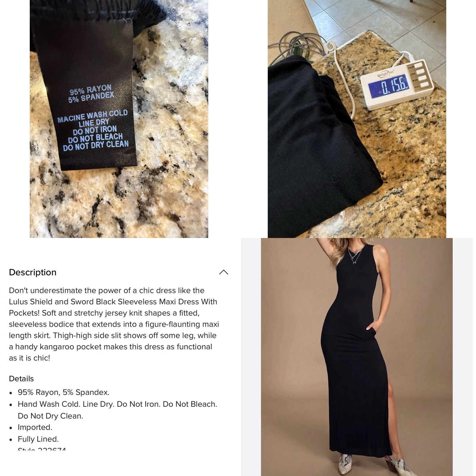 Lulus Lulus Shield & Sword Black Sleeveless bodycon Maxi Dress With Pockets sz Medium Size M / US 6-8 / IT 42-44 - 8 Thumbnail