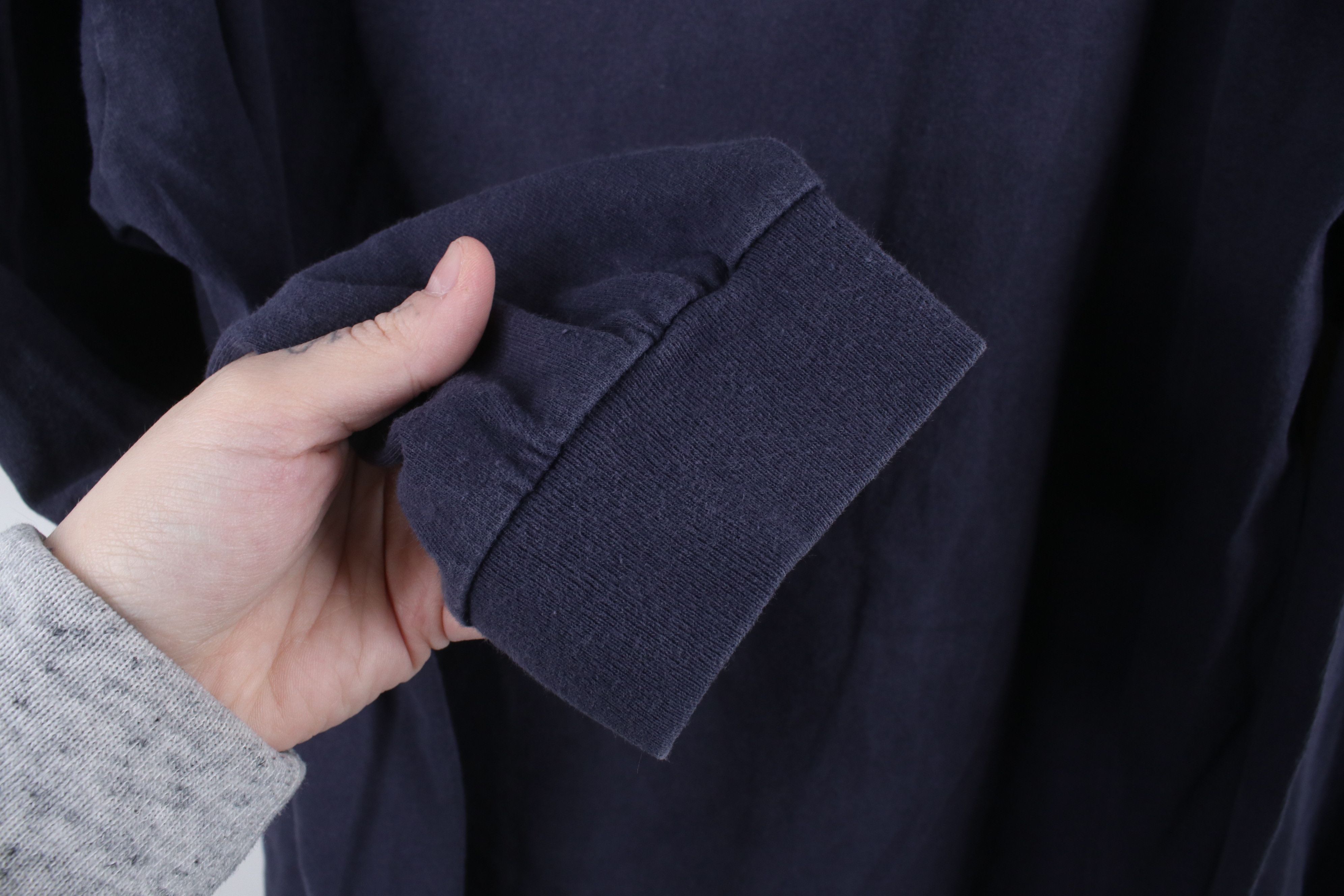 Vintage Vintage 90s Streetwear Long Sleeve T-Shirt Navy Blue Cotton Size US XL / EU 56 / 4 - 5 Thumbnail
