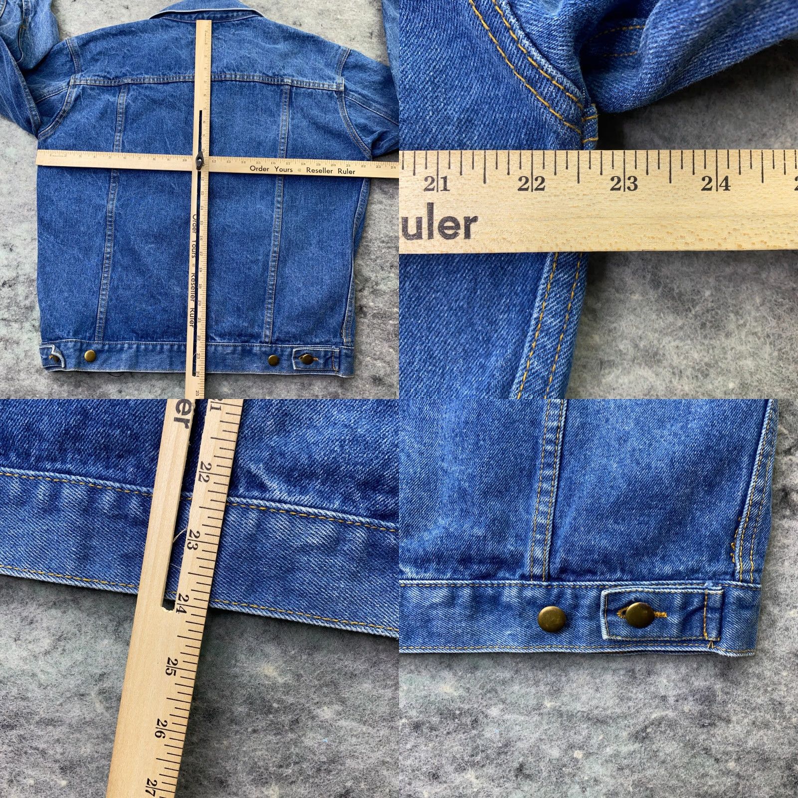 Vintage VINTAGE The Jack Set Womens Jacket Shirt Denim Trucker Coat Boxy Blue 80s Retro Oversized Pockets Small Details: Button Size 32" / US 10 / IT 46 - 9 Thumbnail
