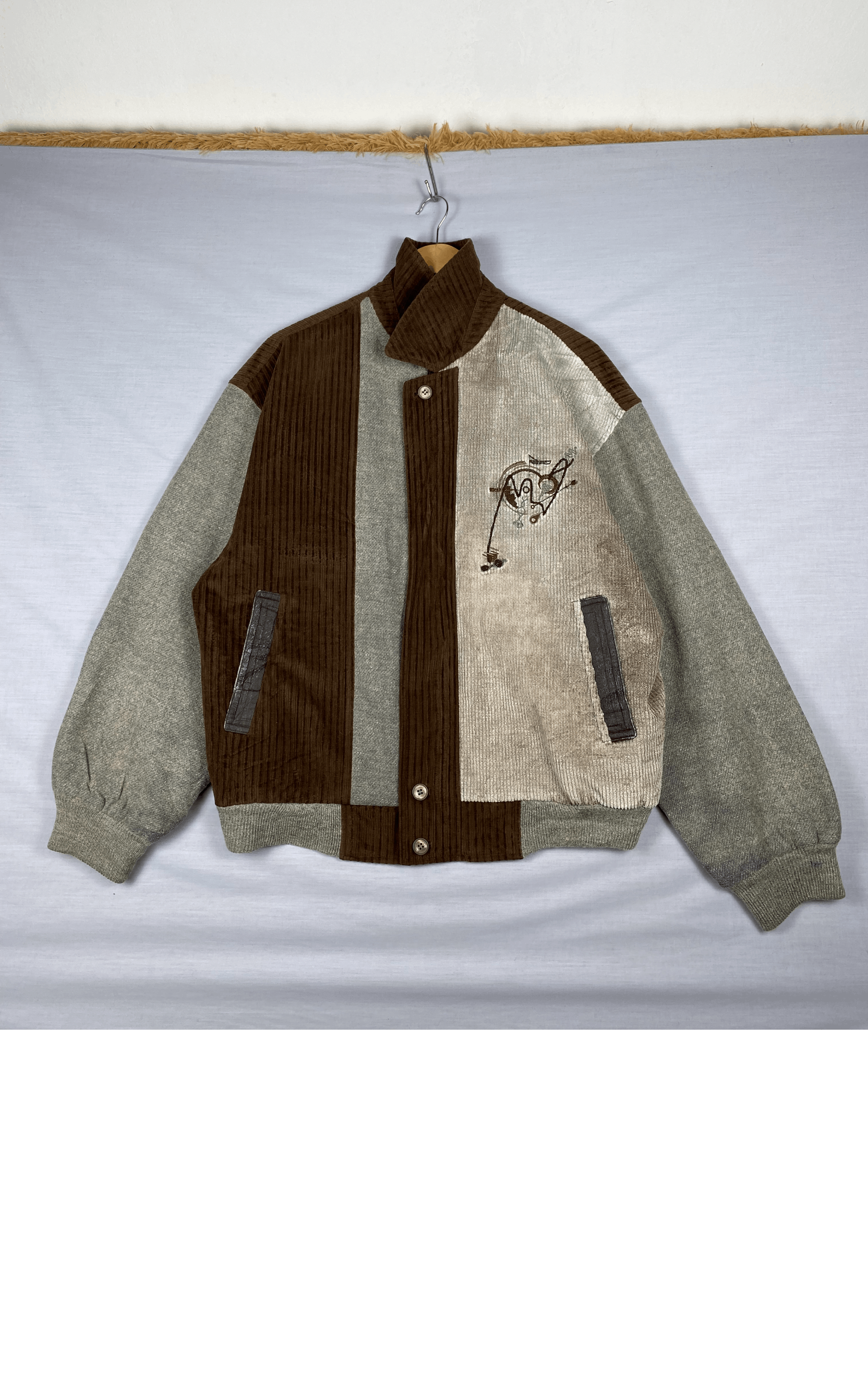 Japanese Brand Vintage Ken Valido Zip Up Fleece Bomber Jacket Size US L / EU 52-54 / 3 - 1 Thumbnail