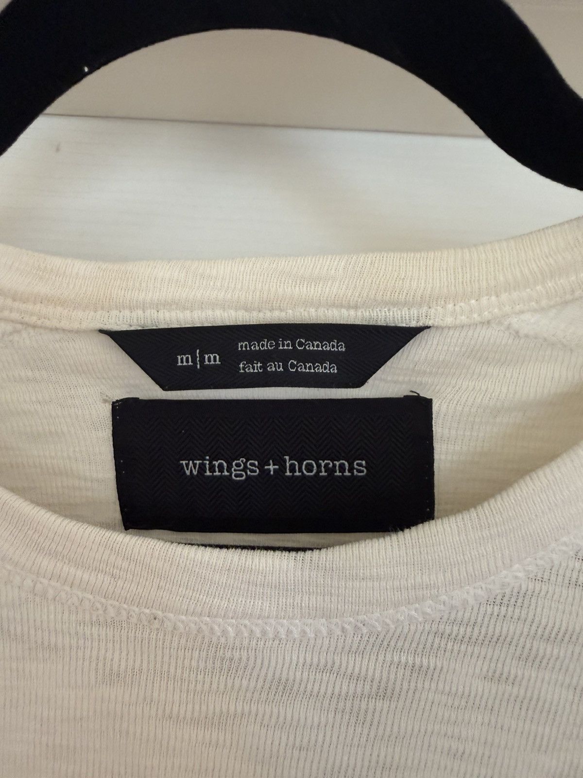 Wings + Horns White Curved Hem Tshirt Size US M / EU 48-50 / 2 - 2 Thumbnail