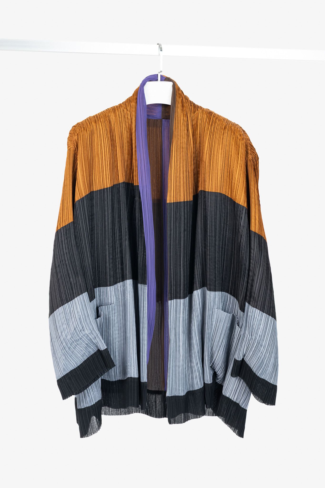 Issey Miyake Issey Miyake SS93 Reversible Striped Pleated Jacket Size M / US 6-8 / IT 42-44 - 1 Thumbnail