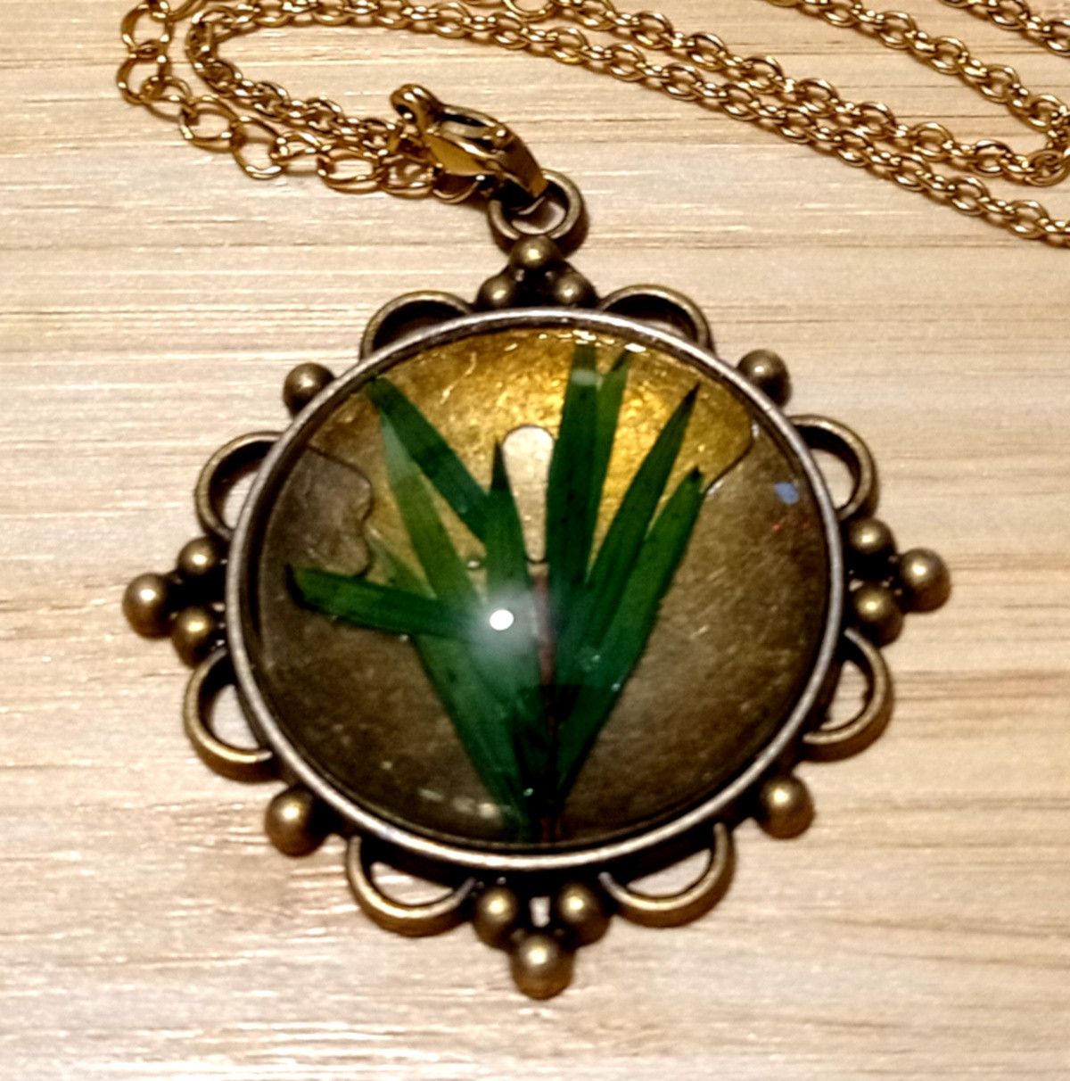 Hysteric Glamour × Vintage Stunning Long Leaves Natural Plant Gold Necklace Unique Size ONE SIZE - 2 Thumbnail