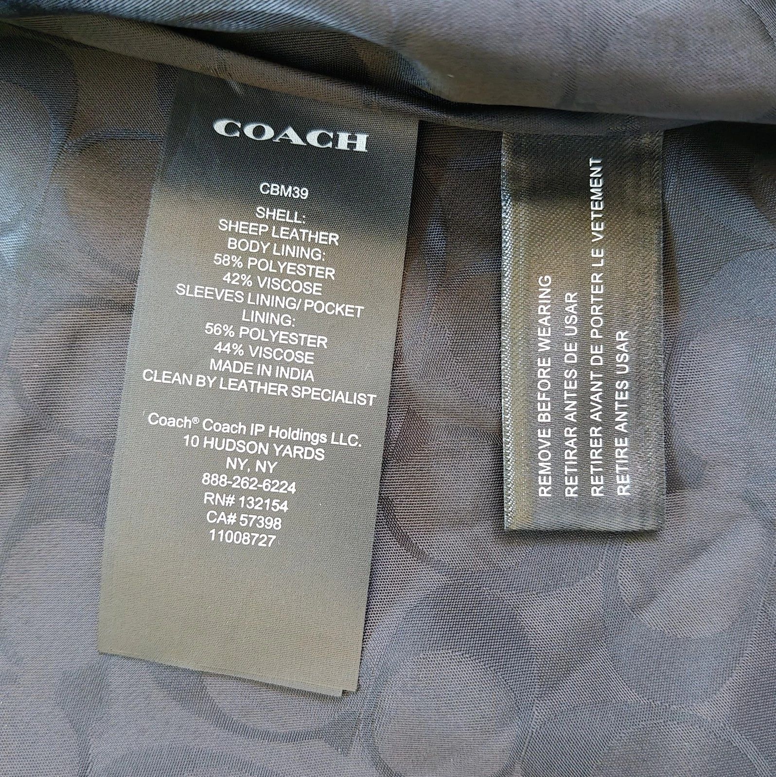 Coach Coach Leather Racer Jacket FTP 5071 Size US XXL / EU 58 / 5 - 9 Thumbnail