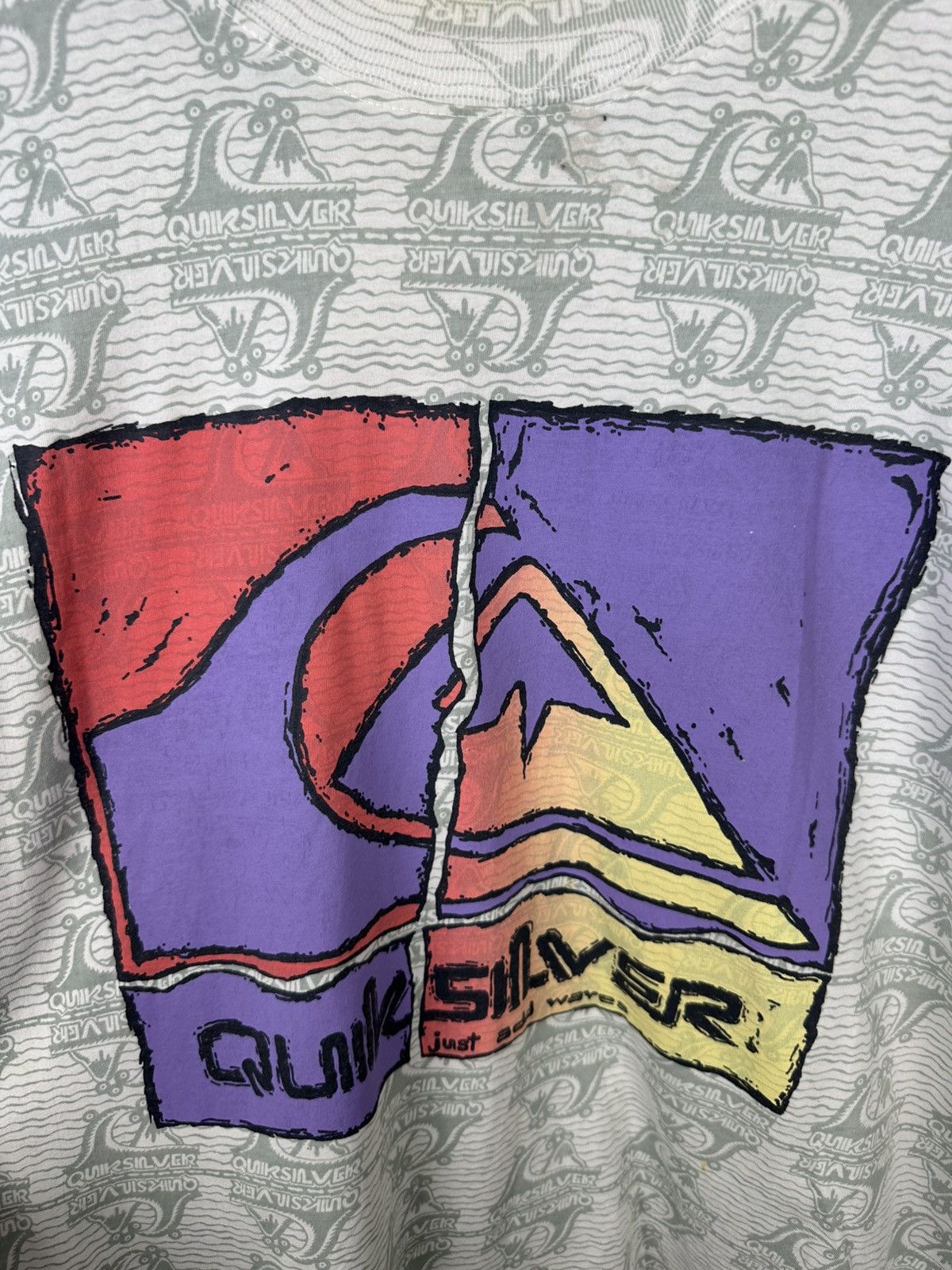 Quiksilver Vintage Quiksilver Shirt Mens M Gray 90s Surf Skate RARE Size US M / EU 48-50 / 2 - 3 Thumbnail