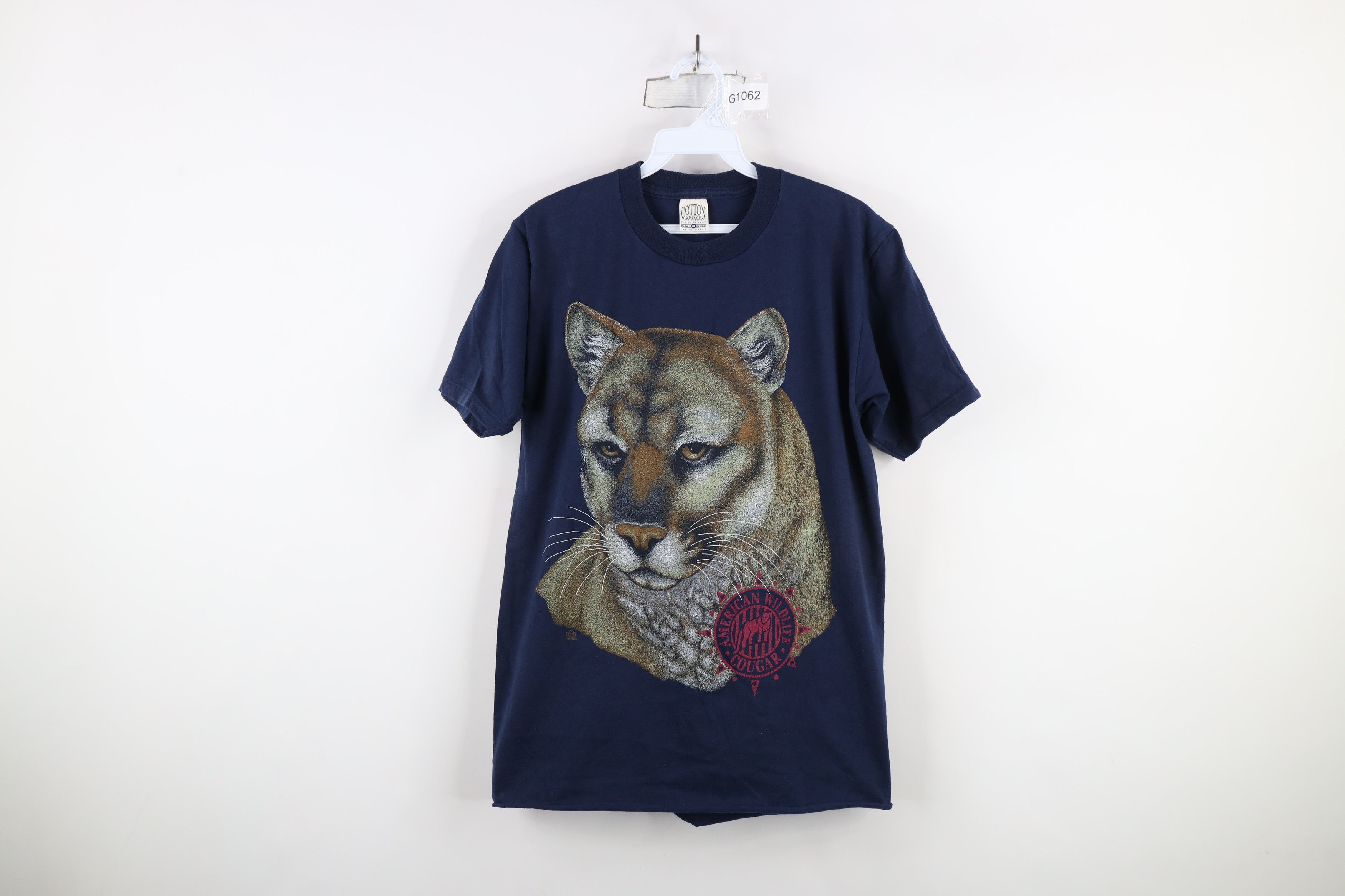 Vintage Vintage 90s Streetwear Wildlife Cougar Cat T-Shirt USA Size US M / EU 48-50 / 2 - 1 Thumbnail
