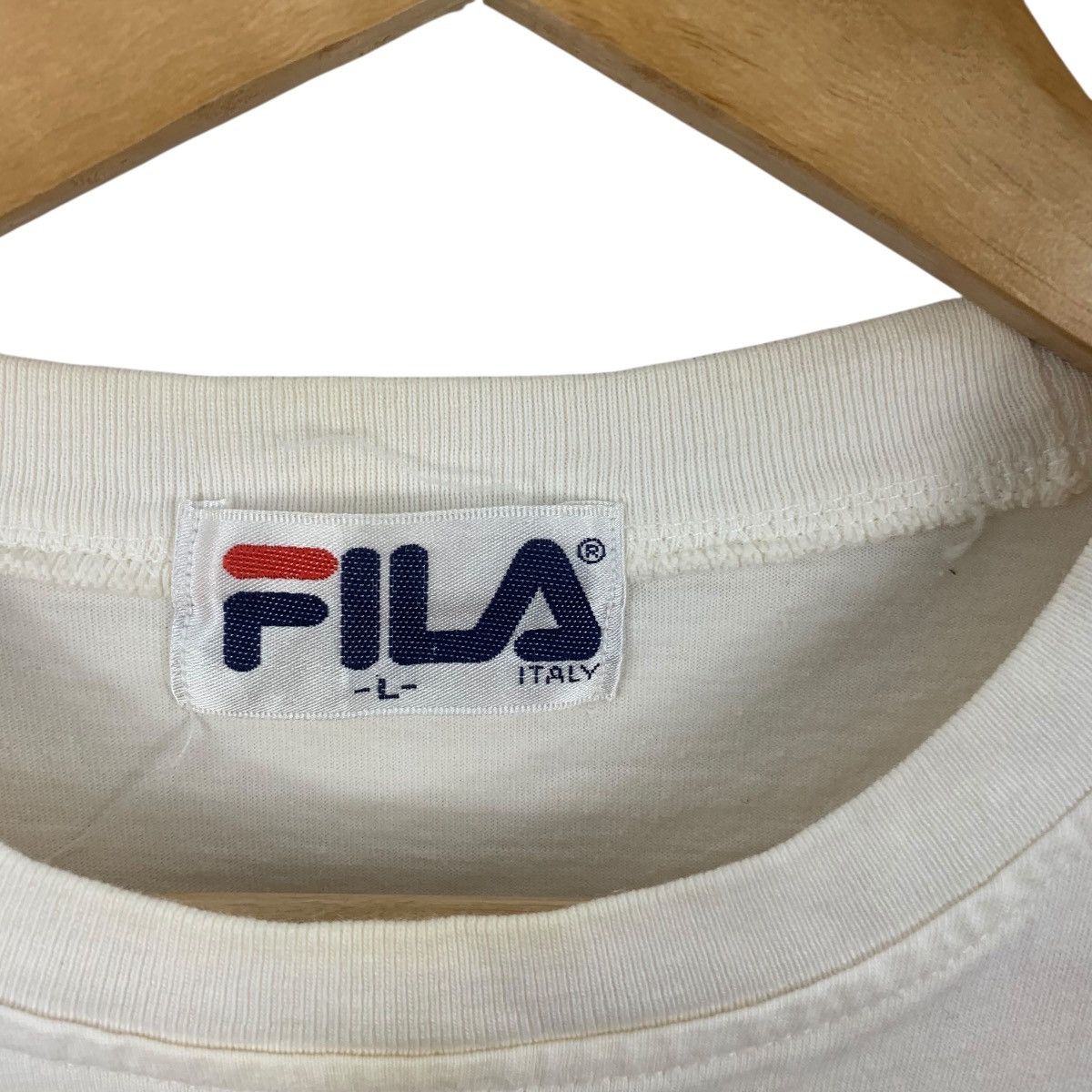 Fila Vintage FILA BIELLA ITALIA Embroidered Logo Baggy Tee Size L / US 10 / IT 46 - 8 Thumbnail