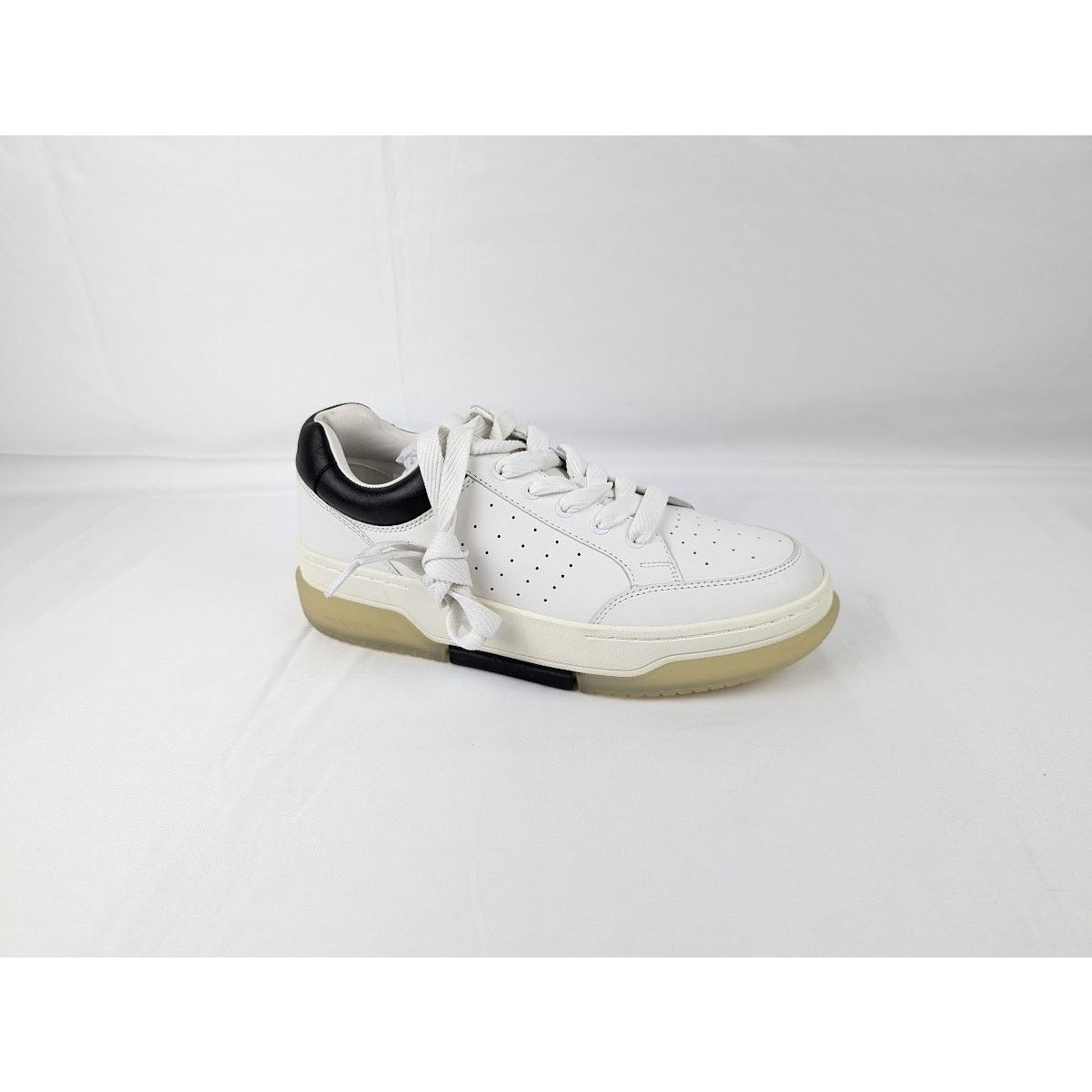Amiri o1rshd1 Stadium Low Top Sneakers in White/Black Size US 10 / EU 43 - 1 Thumbnail