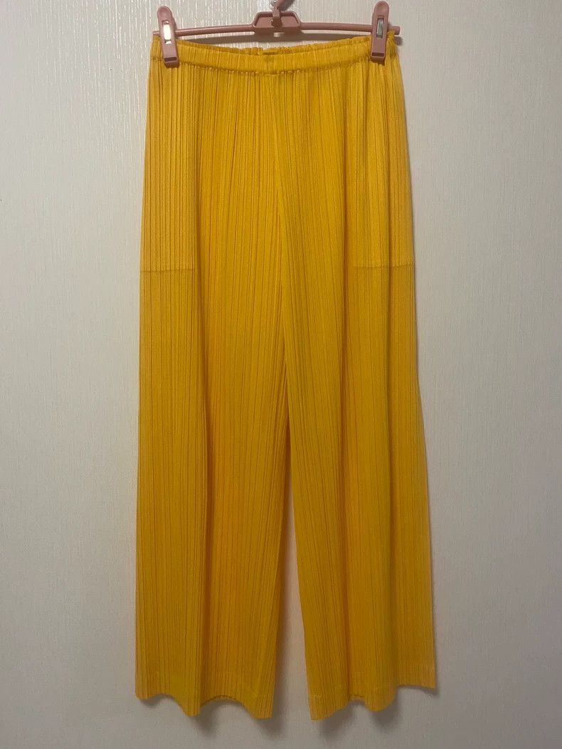 Issey Miyake issey miyake size:1 Yellow pleated pants Size 42" / US 20 - 1 Thumbnail