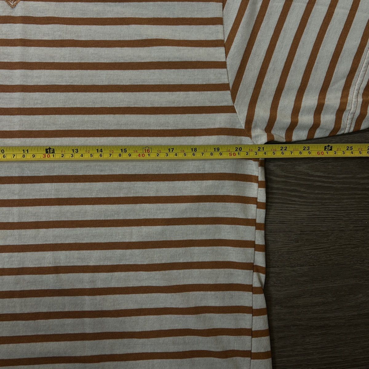Vintage Vintage Hunter’s Run Brown Striped Mock Neck Tee Size US L / EU 52-54 / 3 - 3 Thumbnail