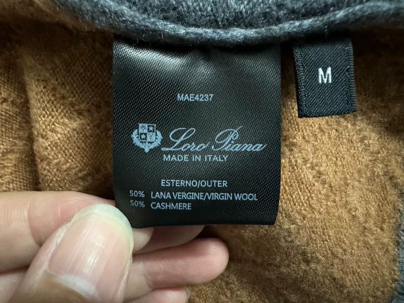 Loro Piana LORO PIANA Classic diamond pattern cashmere knit high coll Size US M / EU 48-50 / 2 - 4 Thumbnail