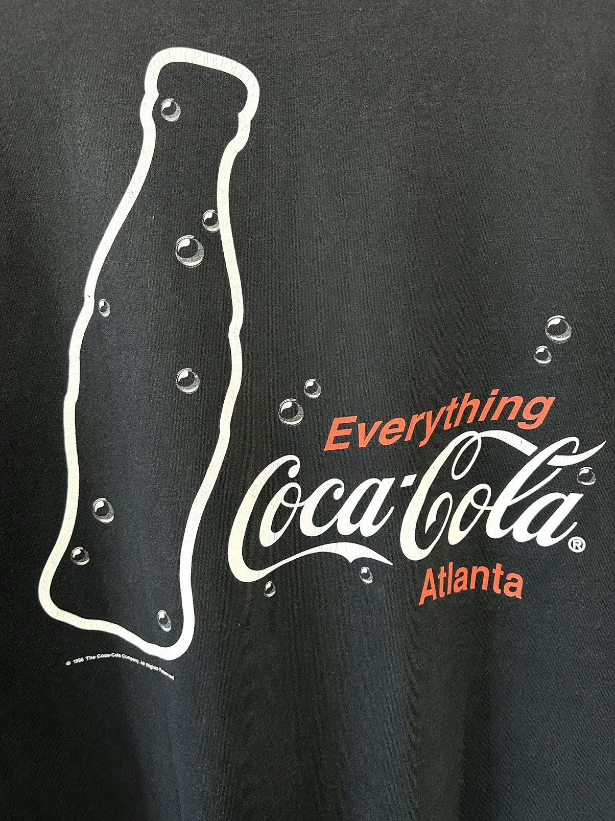 Coca Cola Vintage Coca-Cola Atlanta 1998 Printed Black T-shirt Size US XL / EU 56 / 4 - 6 Thumbnail