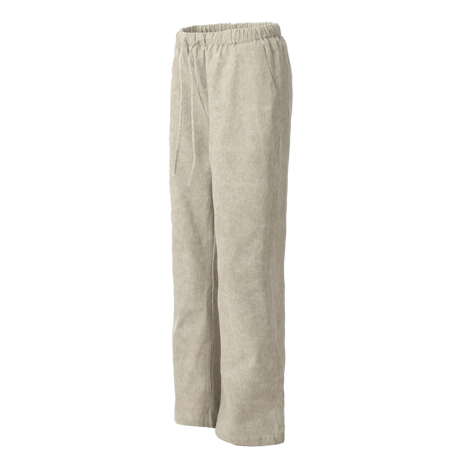 Japanese Brand × Jean Washed distressed loose straight lace-up linen casual jeans Size US 32 / EU 48 - 2 Thumbnail