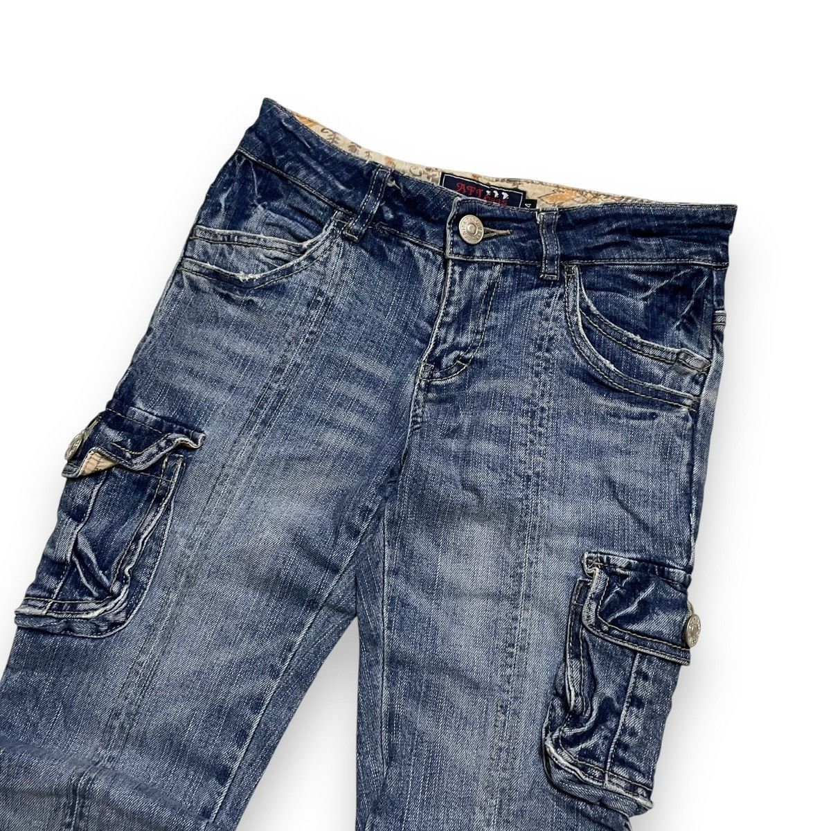Hysteric Glamour Vintage Multi Pocket Flared Blue Jeans Denim Size US 29 - 2 Thumbnail