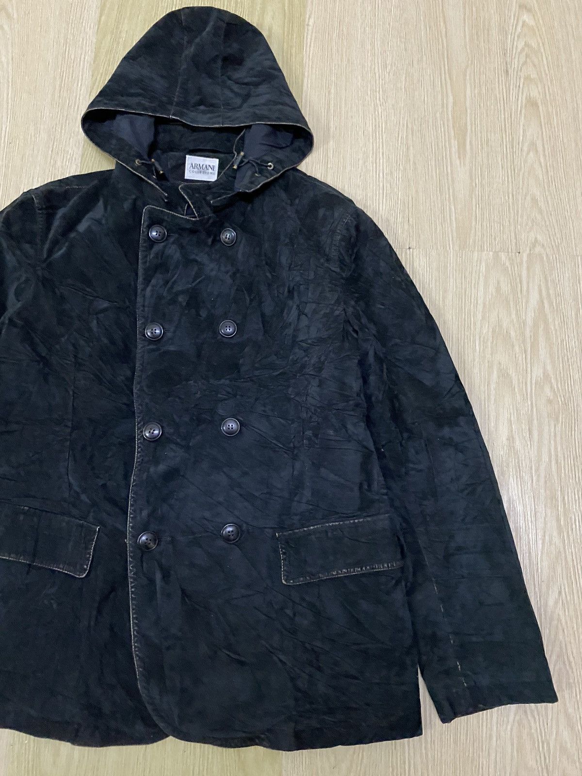 Armani Collezioni Armani Collezioni made in Uruguay Velvet hoodie jacket Size US M / EU 48-50 / 2 - 2 Thumbnail