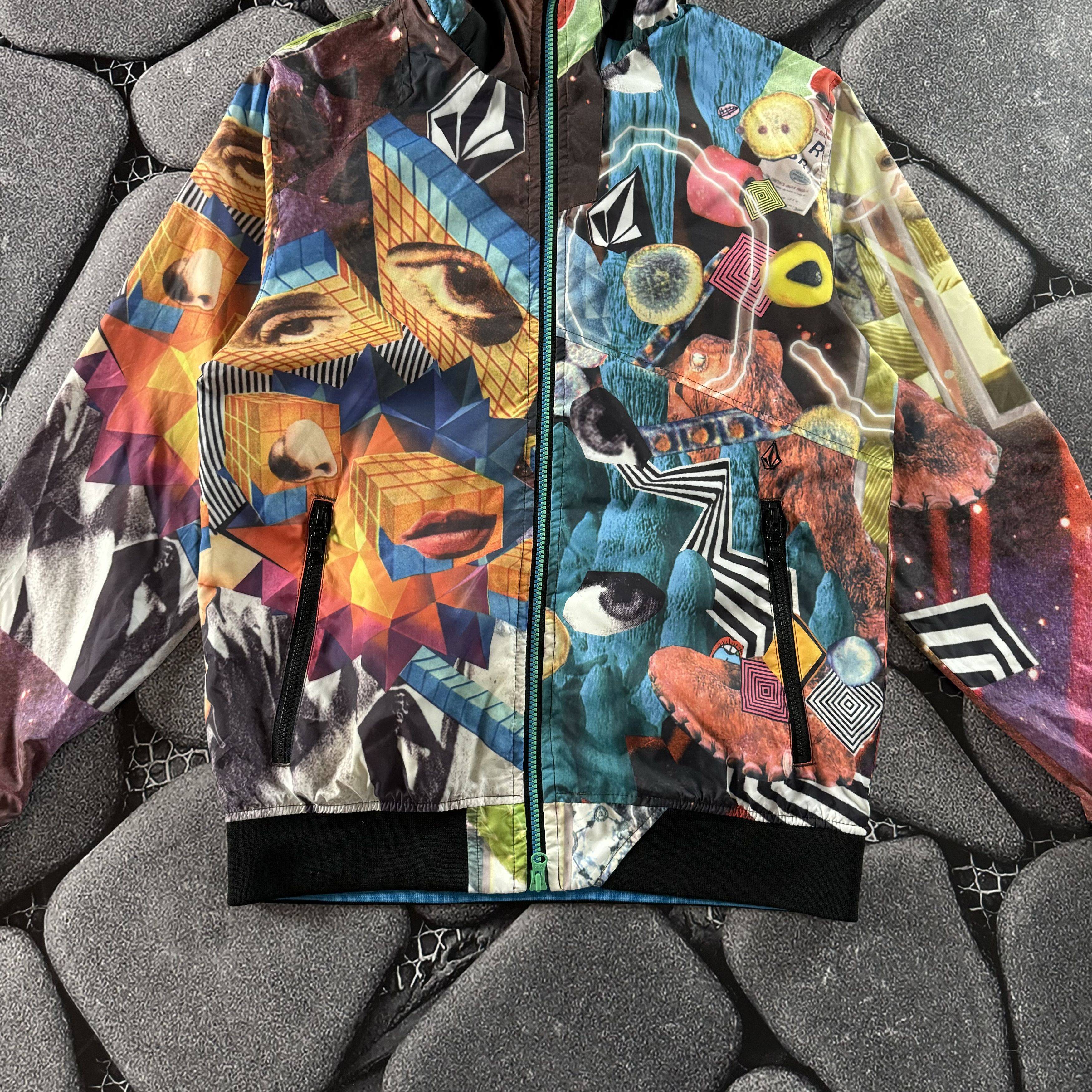 Volcom VOLCOM X HOVIN WANG NYLON ZIP VINTAGE JACKET RARE Y2K Size US S / EU 44-46 / 1 - 10 Thumbnail