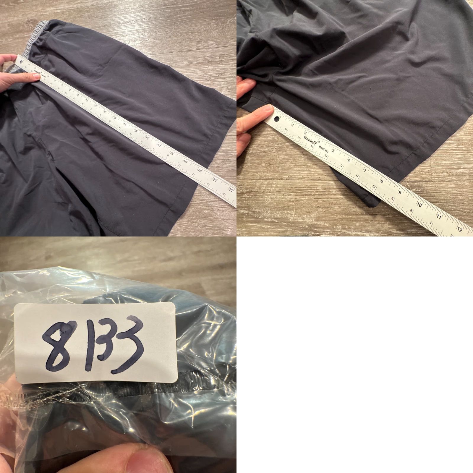 Vintage Korsa Shorts XXL Black Lined Pockets Running Hiking Marathon 9" 2XL Men Tailored Sports Inseam 9" Polyester Spandex Drawstring Casual Travel Size US 39 - 8 Thumbnail
