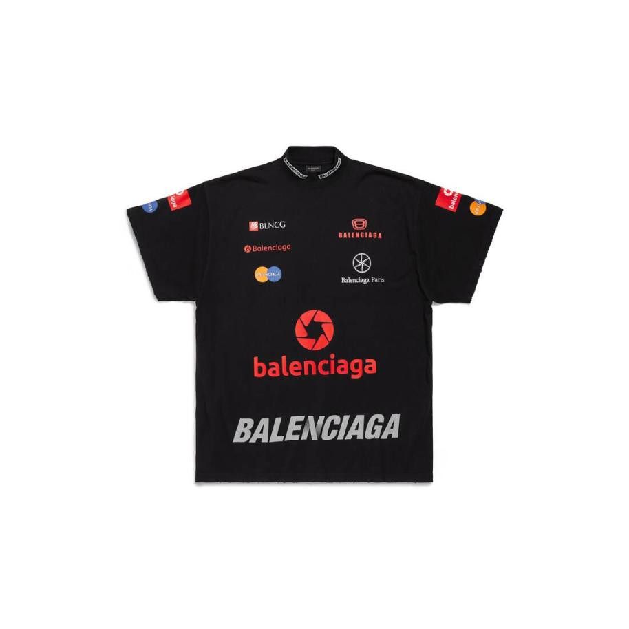 Balenciaga o1mt1gz0625 Top League T-Shirt Oversized in Multicolor Size US L / EU 52-54 / 3 - 1 Thumbnail