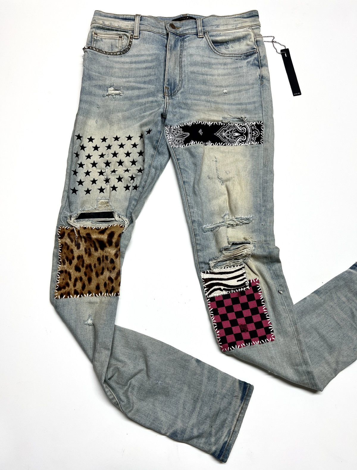 Amiri Art patch jean rn150712 Size US 32 / EU 48 - 3 Thumbnail