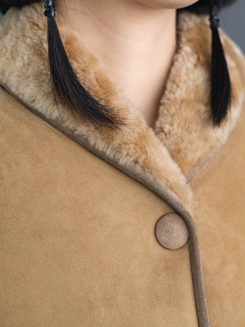 Kenzo KENZO Kaki sheepskin coat vintage Size XS / US 0-2 / IT 36-38 - 5 Thumbnail