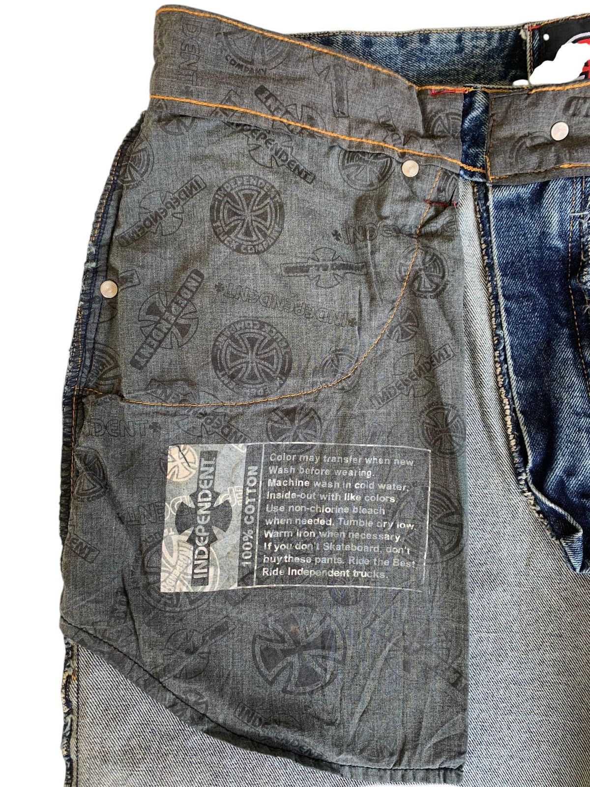 Independent Truck Co. 2000' Independent Denim Pants Size US 34 / EU 50 - 5 Thumbnail