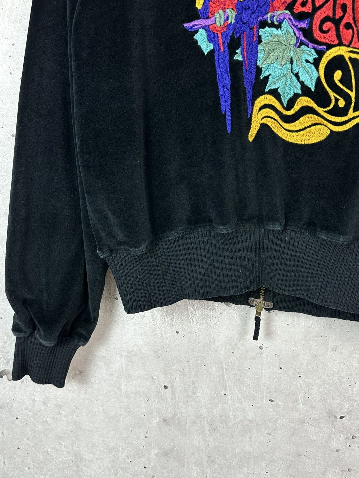 Vintage Jean Paul Gaultier Soleil Vintage Parrots Velour WMNS Bomber Size L / US 10 / IT 46 - 12 Thumbnail