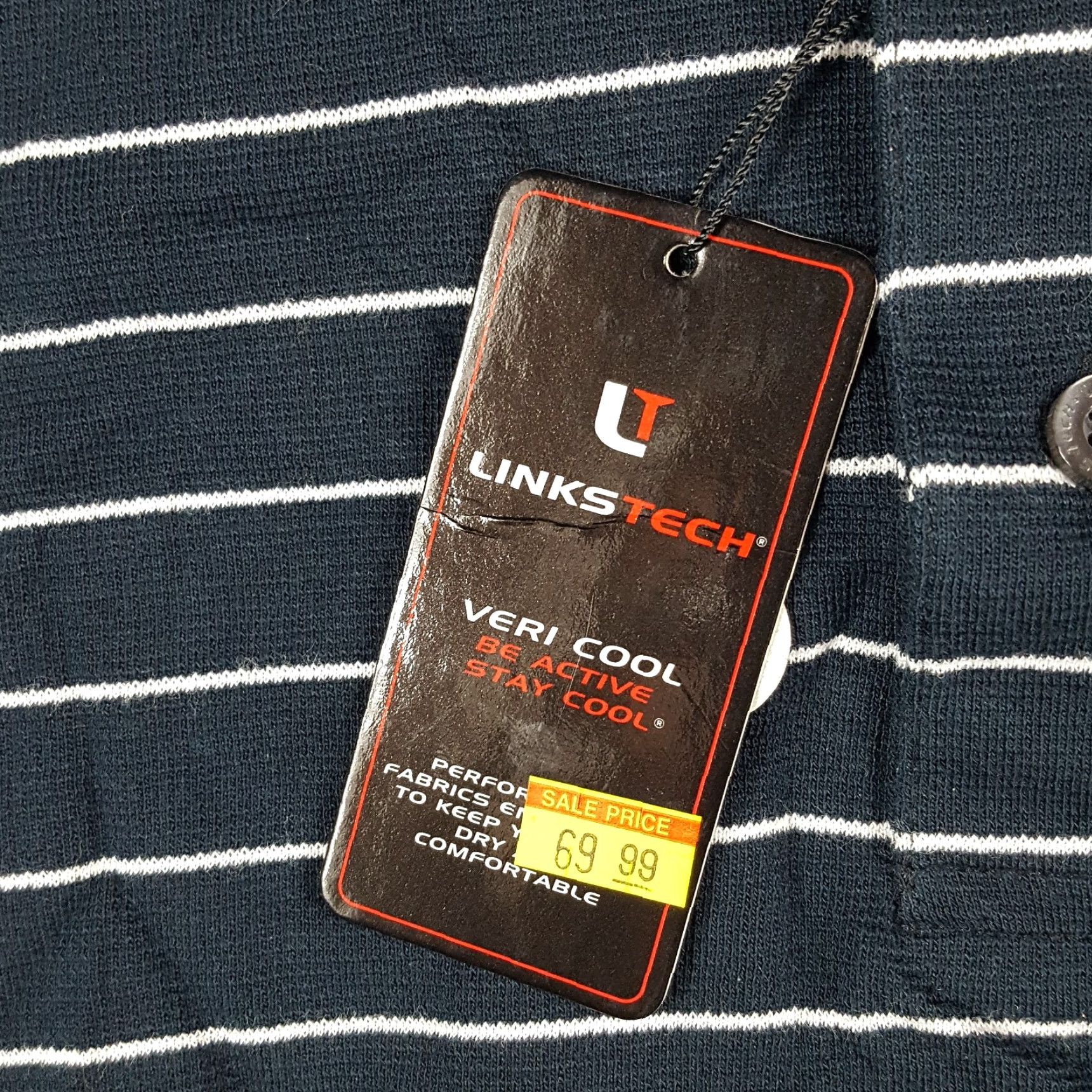 Vintage VINTAGE Links Tech Striped Short Sleeve Golf Polo Mens Size M Relaxed Fit Preppy Collar Shirt Size US M / EU 48-50 / 2 - 3 Thumbnail