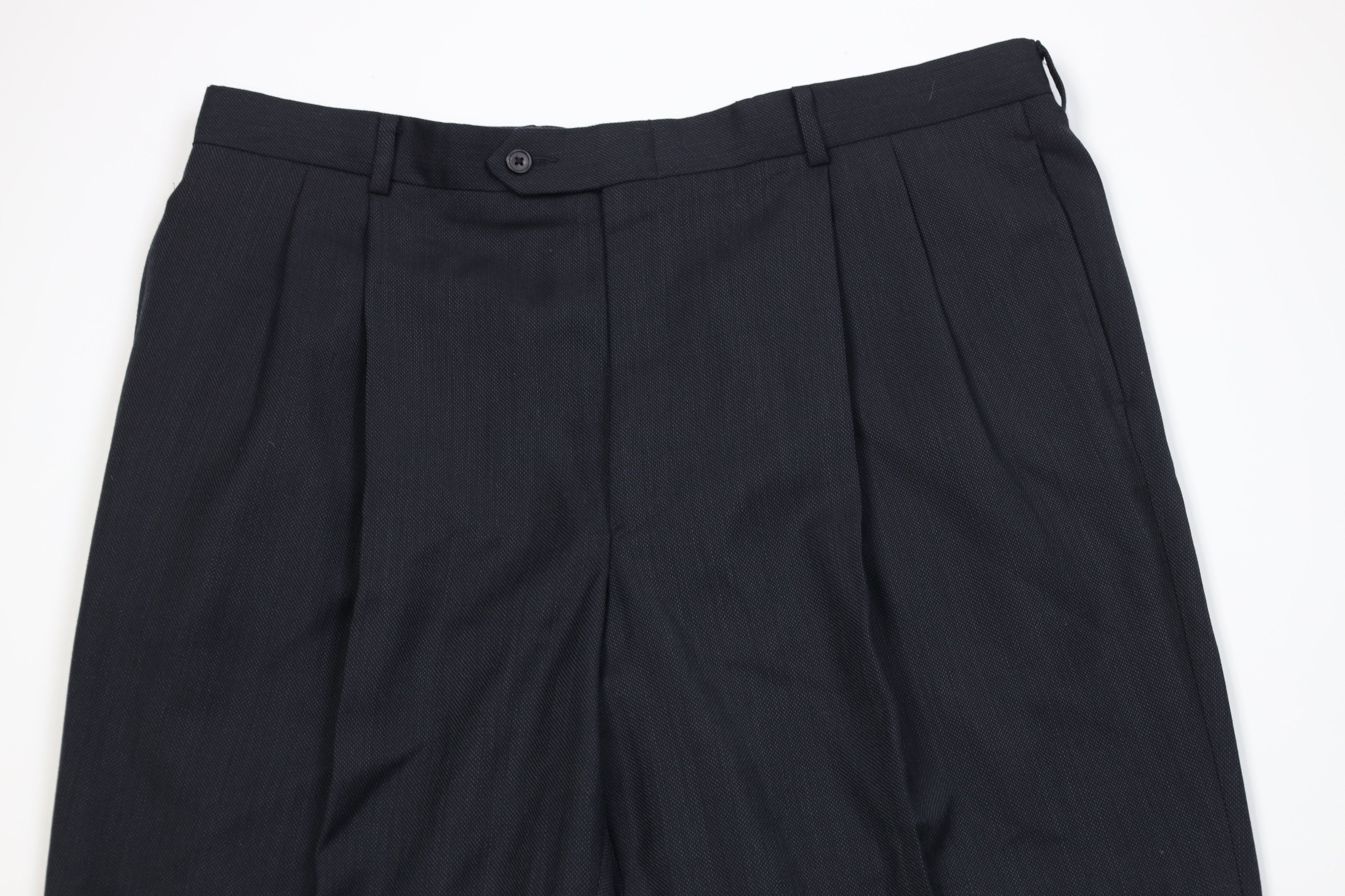 Vintage Vintage 70s Streetwear Knit Wide Leg Chino Pants Blue USA Size US 38 / EU 54 - 2 Thumbnail