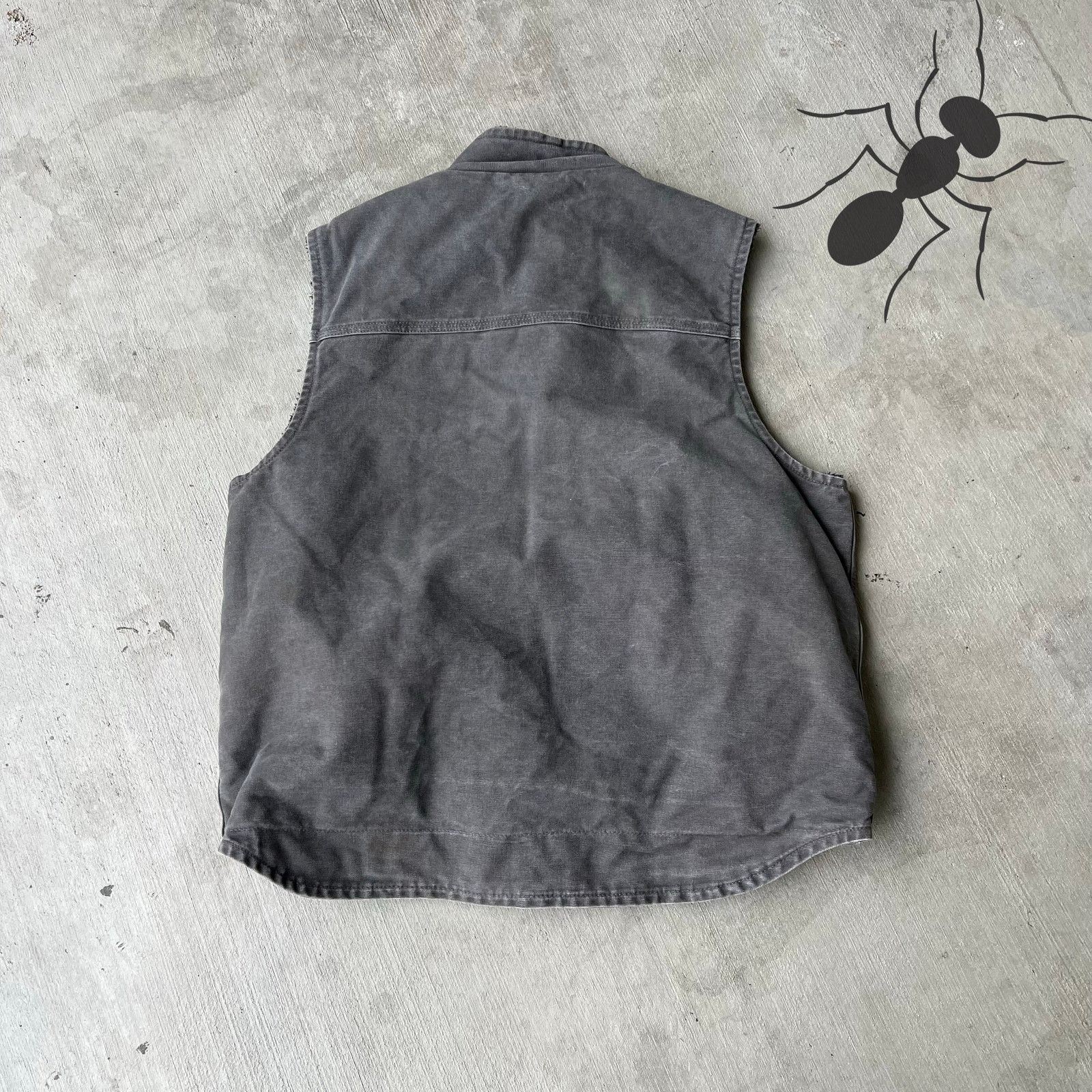 Carhartt × Vintage Carhartt V33 GVL gray sherpa lined work wear vest Size US L / EU 52-54 / 3 - 6 Thumbnail