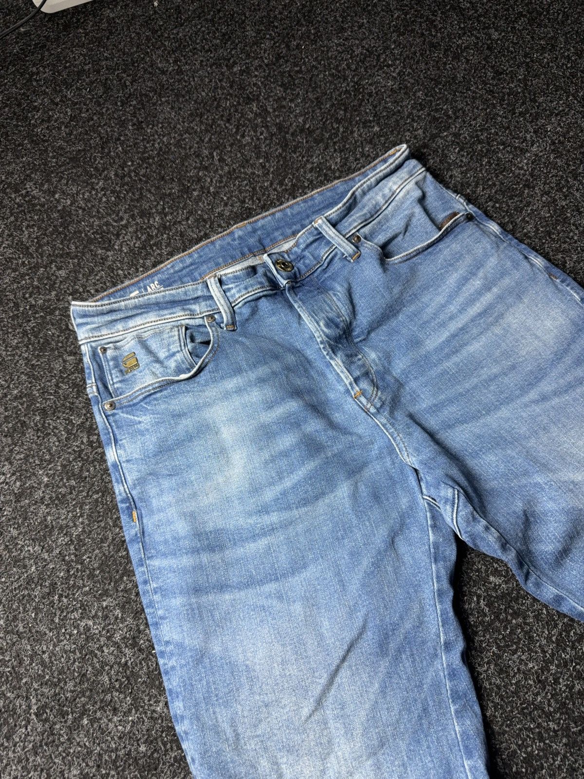G-Star Vintage G-Star RAW Arc 3D Slim Fit Vintage Light Blue Jeans Size US 32 / EU 48 - 6 Thumbnail
