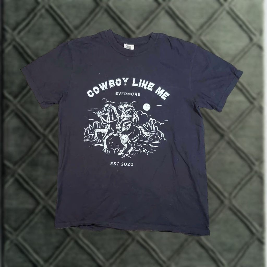 Comfort Colors Evermore Cowboy Like Me T Shirt M Women Multicolor Crew Neck Short Sleeve Size M / US 6-8 / IT 42-44 - 1 Thumbnail