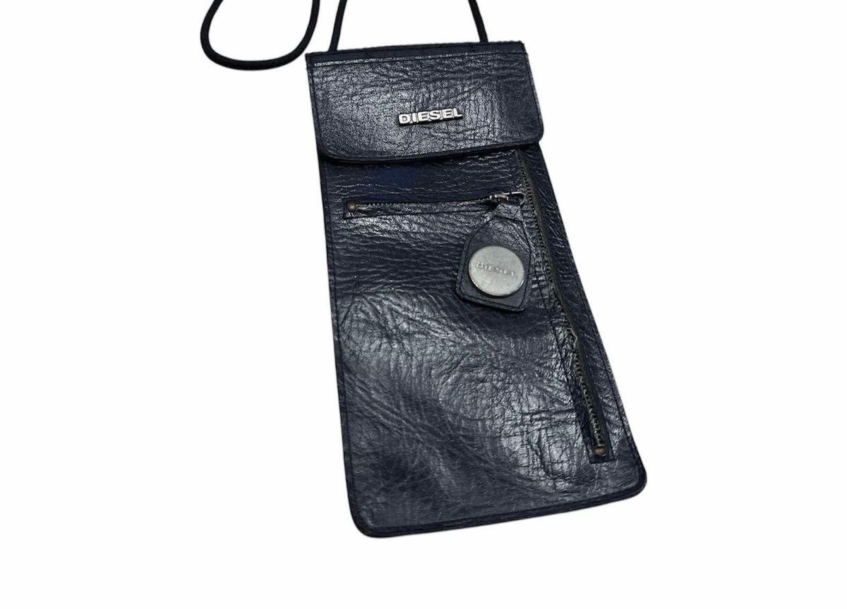 Diesel × Hysteric Glamour × Japanese Brand 🔥Sick Y2K Diesel Leather Neck Pouch Crossbody Bag Punk Size ONE SIZE - 2 Thumbnail