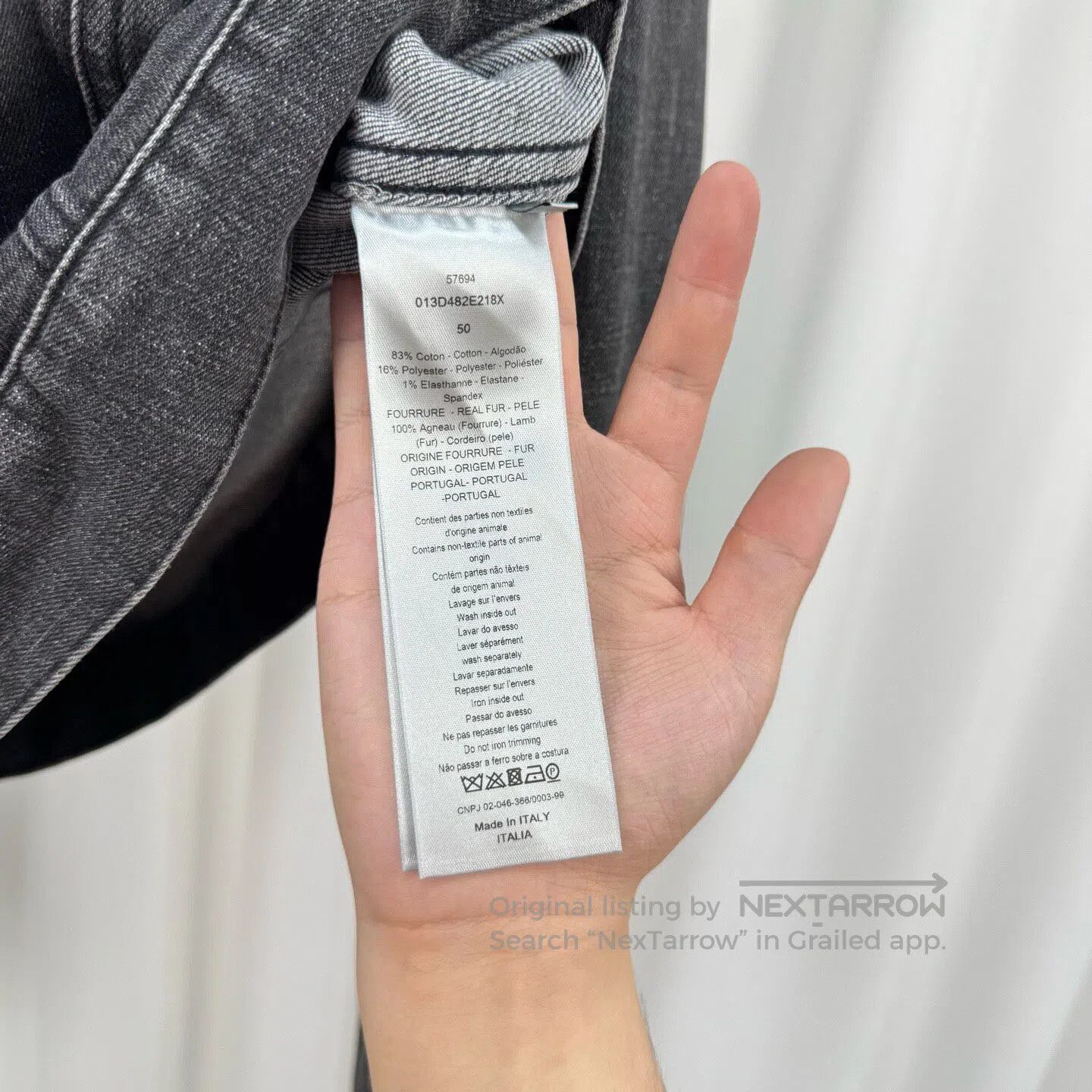 Dior Dior Washed denim jacket with shearling collar| Size US M / EU 48-50 / 2 - 6 Thumbnail