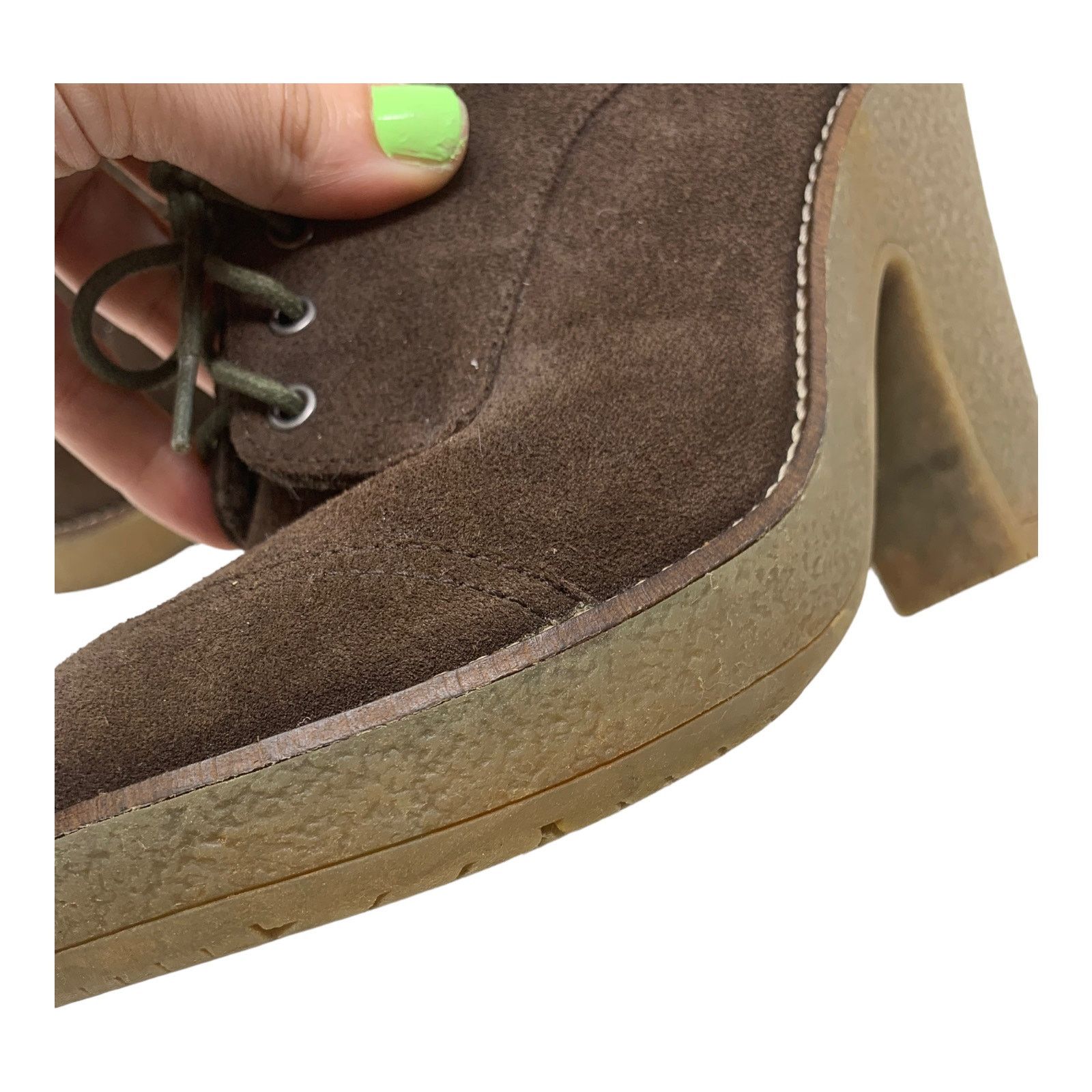 Sam Edelman Sam Edelman Suede Lace-Up High Heel Oxford Pump 7.5 M Size US 7.5 / IT 37.5 - 4 Thumbnail
