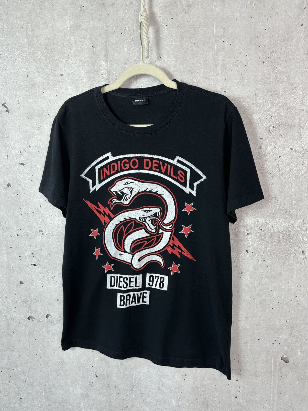 Diesel Diesel Indigo Devils Printed Black Short Sleeve T-shirt Size US M / EU 48-50 / 2 - 1 Thumbnail