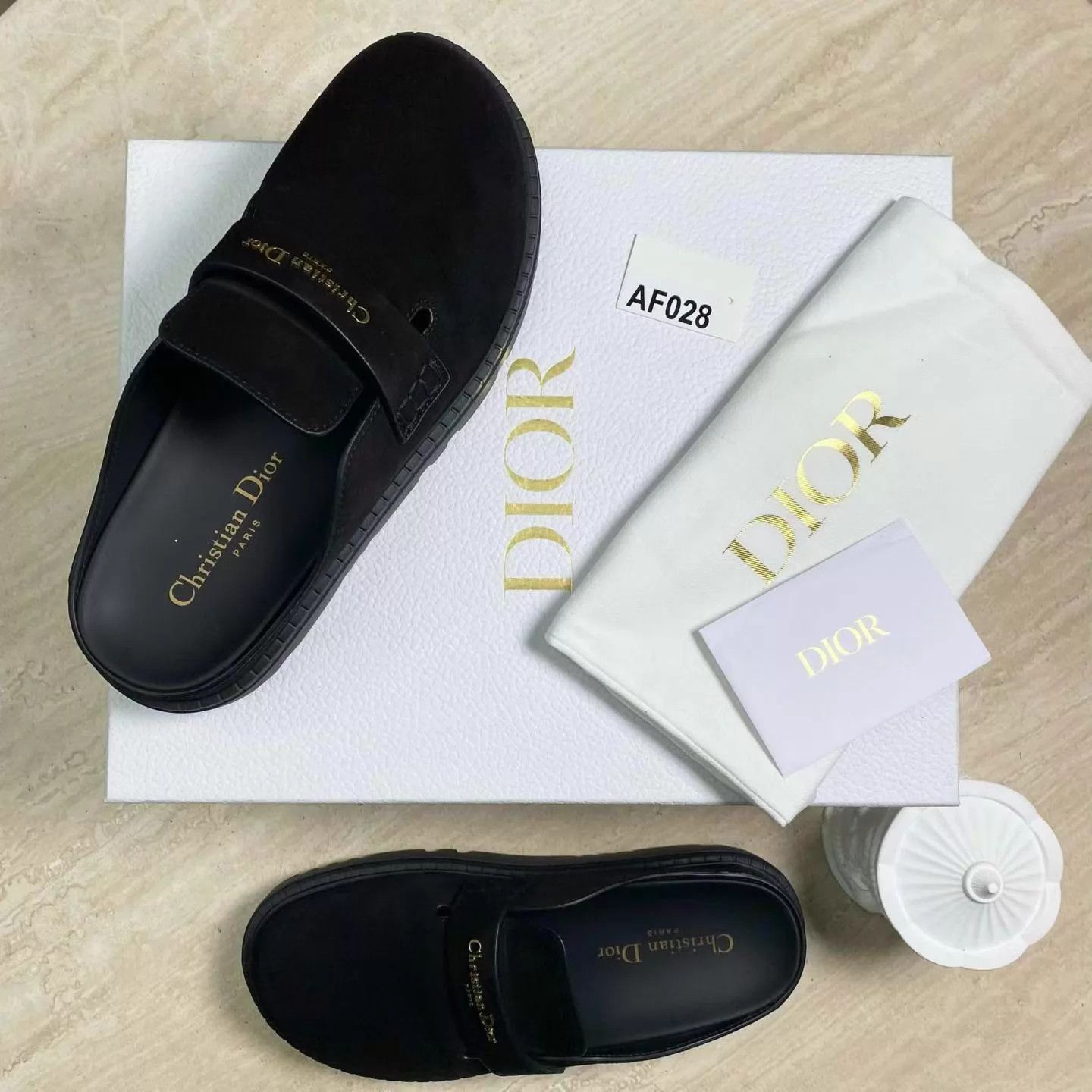 Dior Dior Boy Black Leather Mule Slippers 36D Size US 5.5 / IT 35.5 - 1 Thumbnail