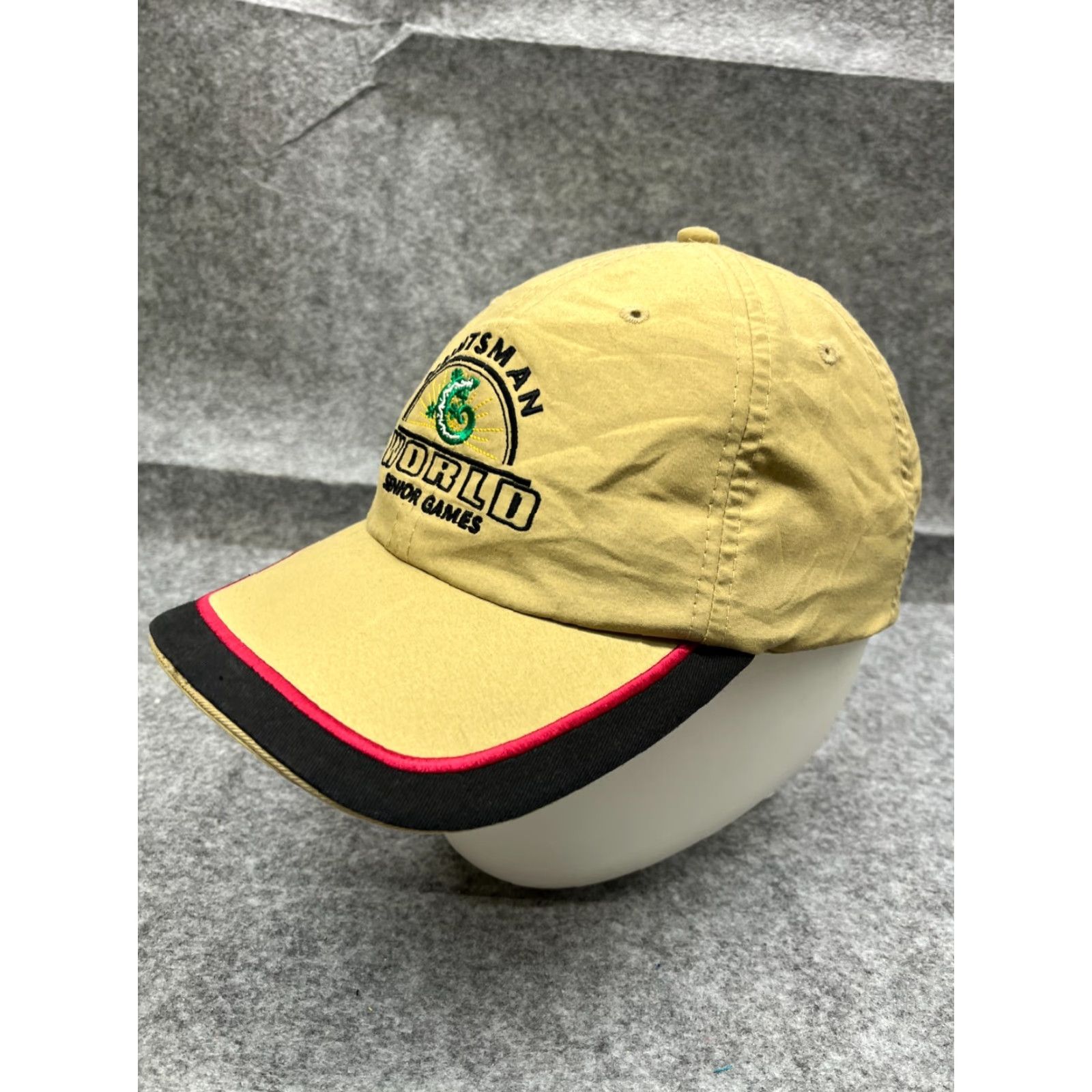 Huntsman Huntsman World Senior Games Hat Cap Strap Back Adult Beige Polyester Sports Size ONE SIZE - 4 Thumbnail