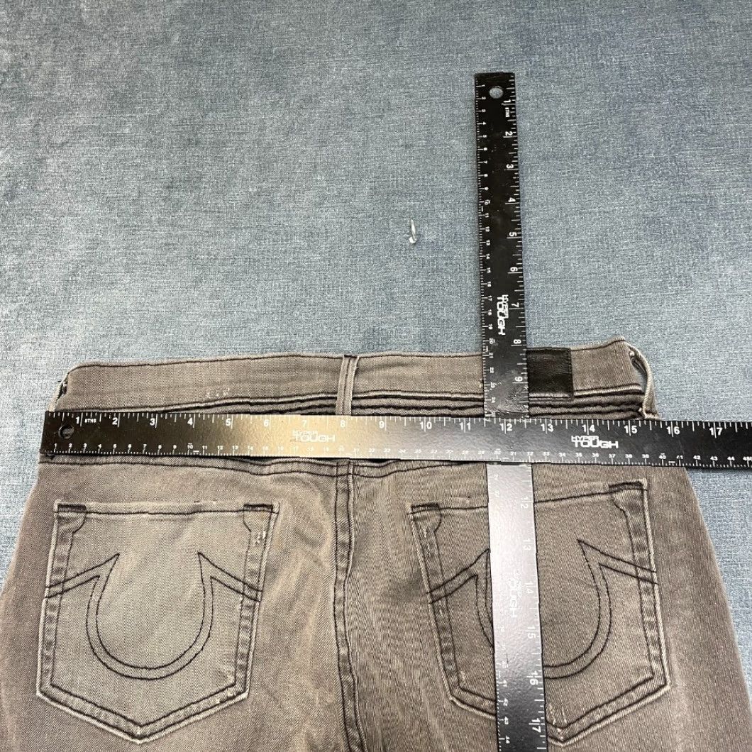 True Religion True Religion Jeans Mens 32x29 Gray Denim Everyday Wear Comfort Straight Leg Jeans Mens 32 Gray Denim 5-Pocket Design Classic Straight Leg Size US 32 / EU 48 - 5 Thumbnail