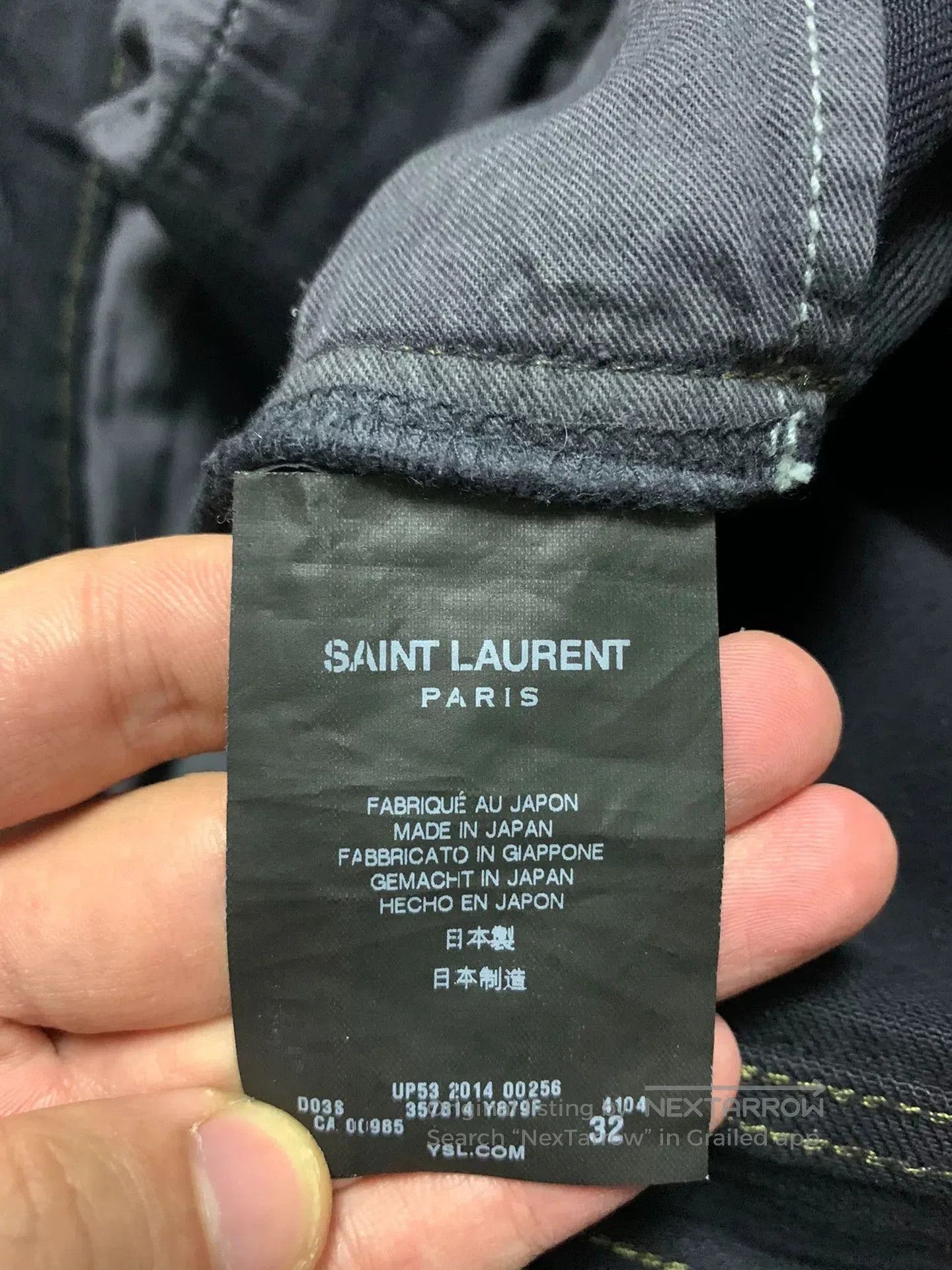 Saint Laurent Paris Saint Laurent Distressed Black Denim Pants. Size US 32 / EU 48 - 4 Thumbnail