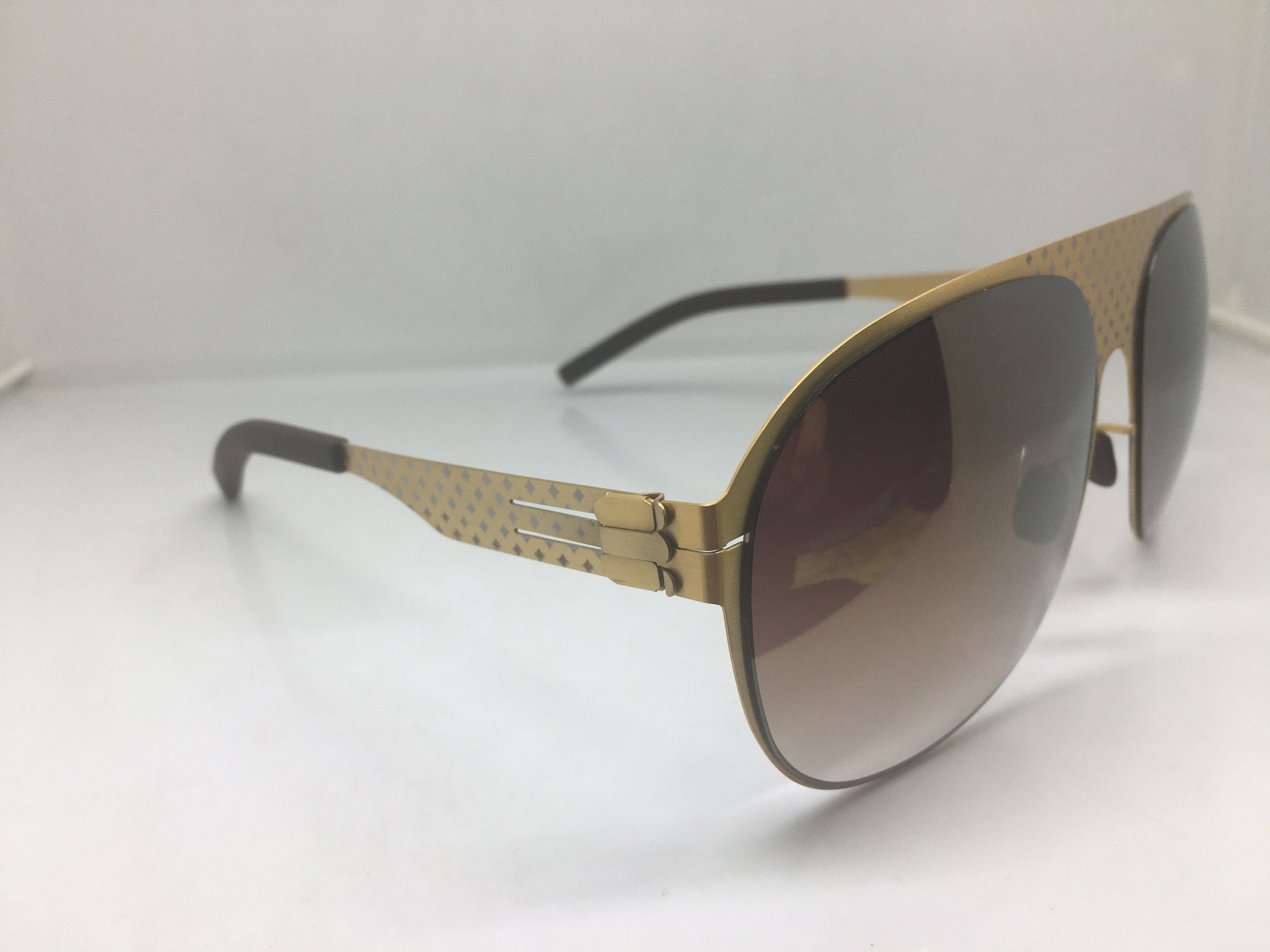 Other idesign Gold Alloy Aviator Sunglasses Frame Pilot Size ONE SIZE - 2 Thumbnail