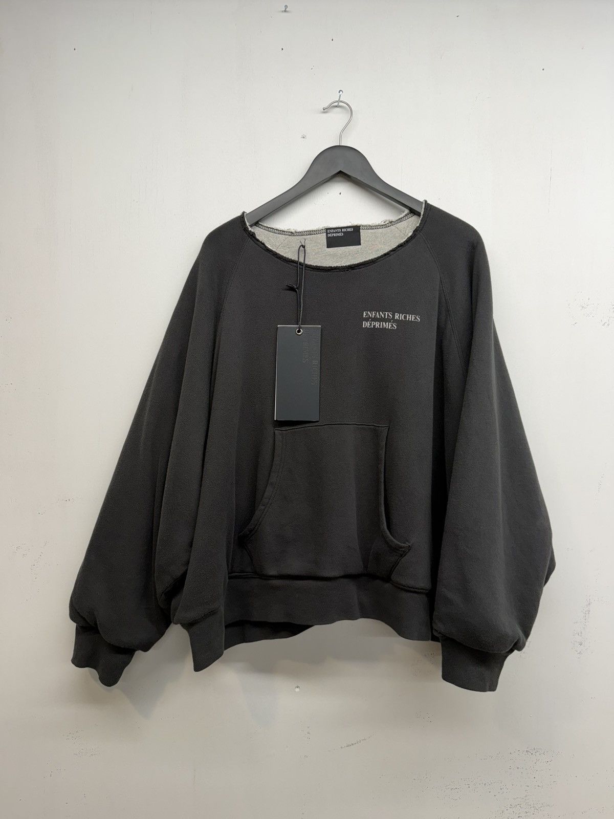 Enfants Riches Deprimes ERD Lined Raglan Logo Sweatshirt Black XL | Grailed
