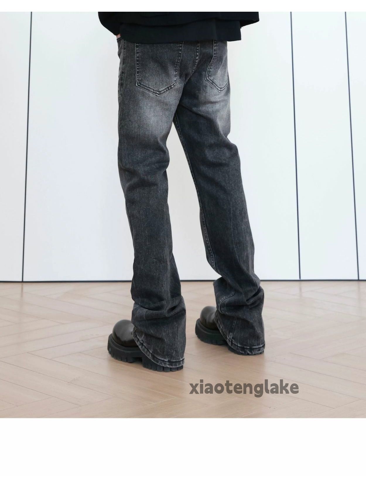 Jean × Vintage washed faded punk grunge bootcut flared jeans Size US 30 / EU 46 - 6 Thumbnail