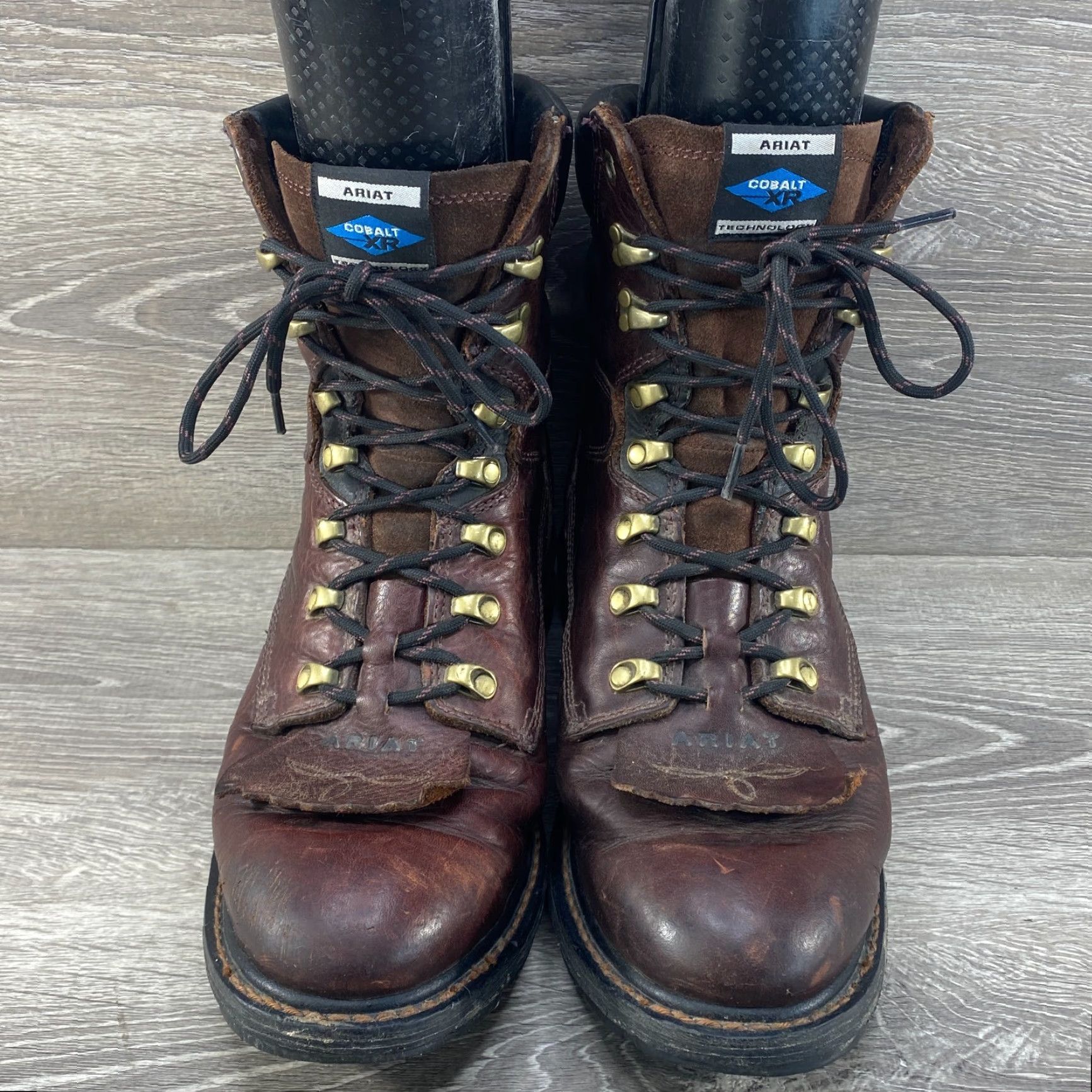 Ariat Ariat Cobalt XR Hermosa Mens 11 Work Lace Up Boots Brown Leather Kiltie Soft Toe XR Hermosa Ariat Boots Brown Leather Kiltie Work Mens 11 - Size US 10 / EU 43 - 3 Thumbnail