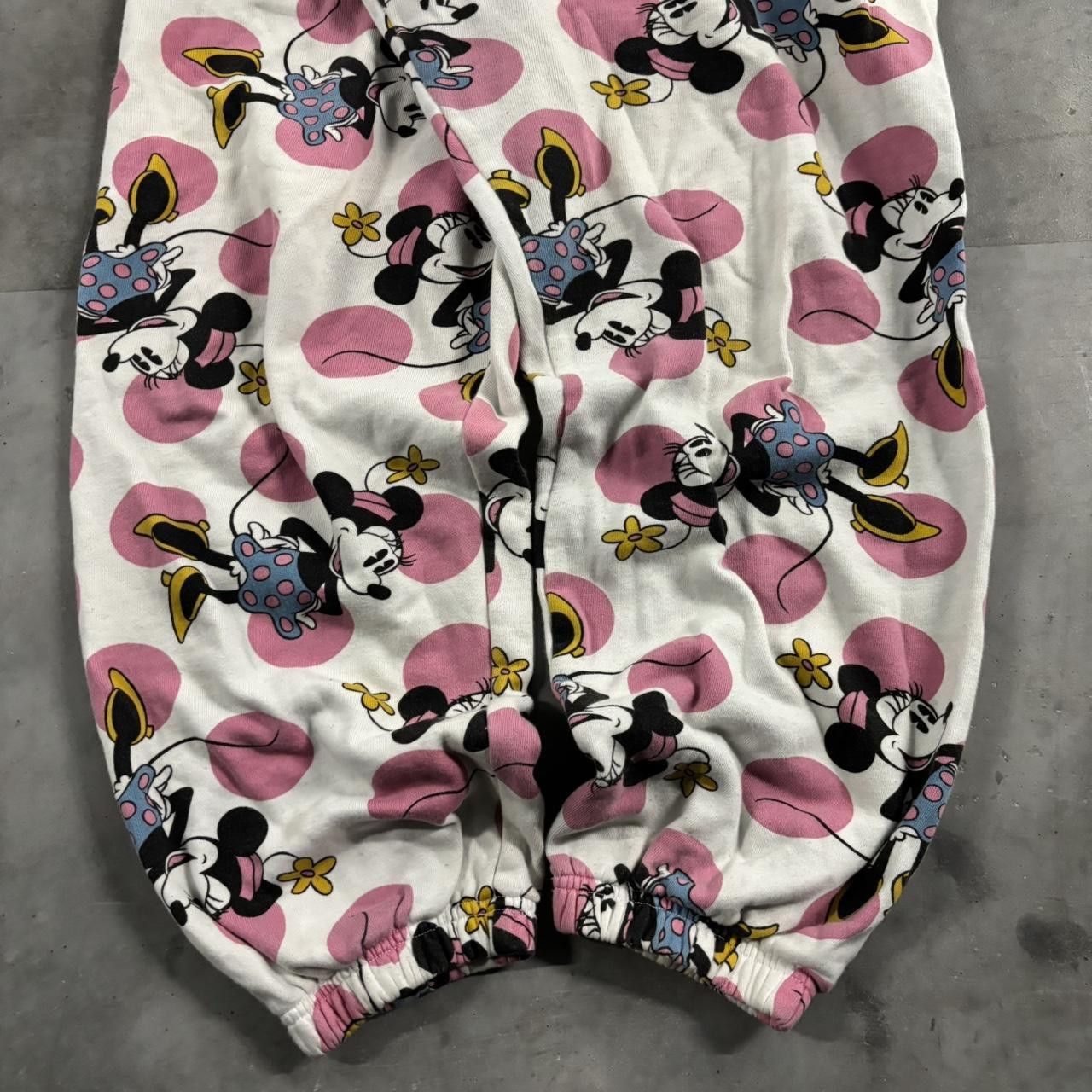 Disney Vintage Y2K/2000s Cute Disney Minnie Mouse White/Pink Essential Sweatpants! Size 30" / US 8 / IT 44 - 3 Thumbnail