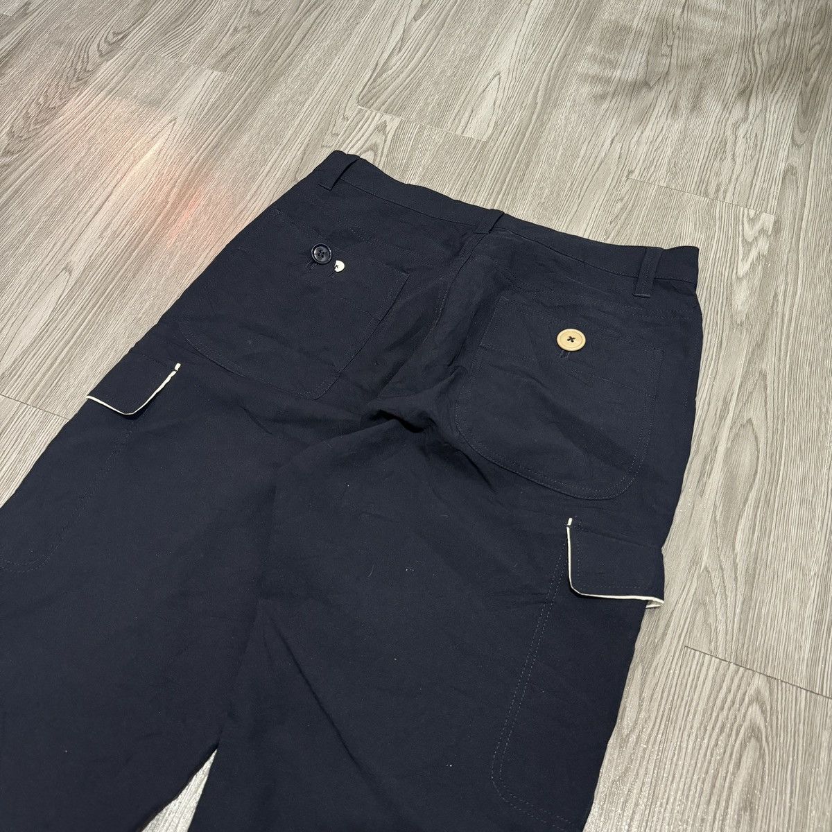 Japanese Brand × Undercover × Vintage Undercover AW 04/05 "BUT BEAUTIFUL" Navy Button Cargo pants Size US 32 / EU 48 - 17 Thumbnail