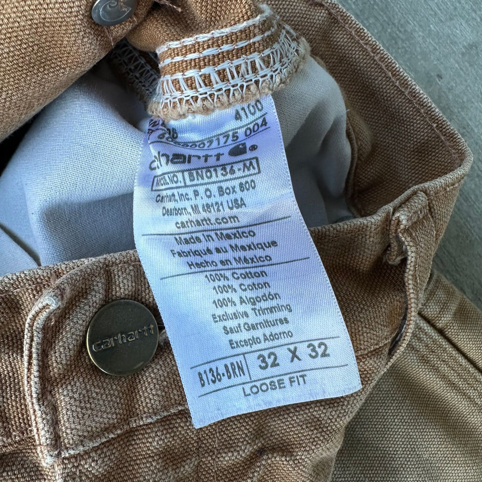 Carhartt × Vintage Carhartt brown double knee work wear carpenter pants Size US 32 / EU 48 - 4 Thumbnail