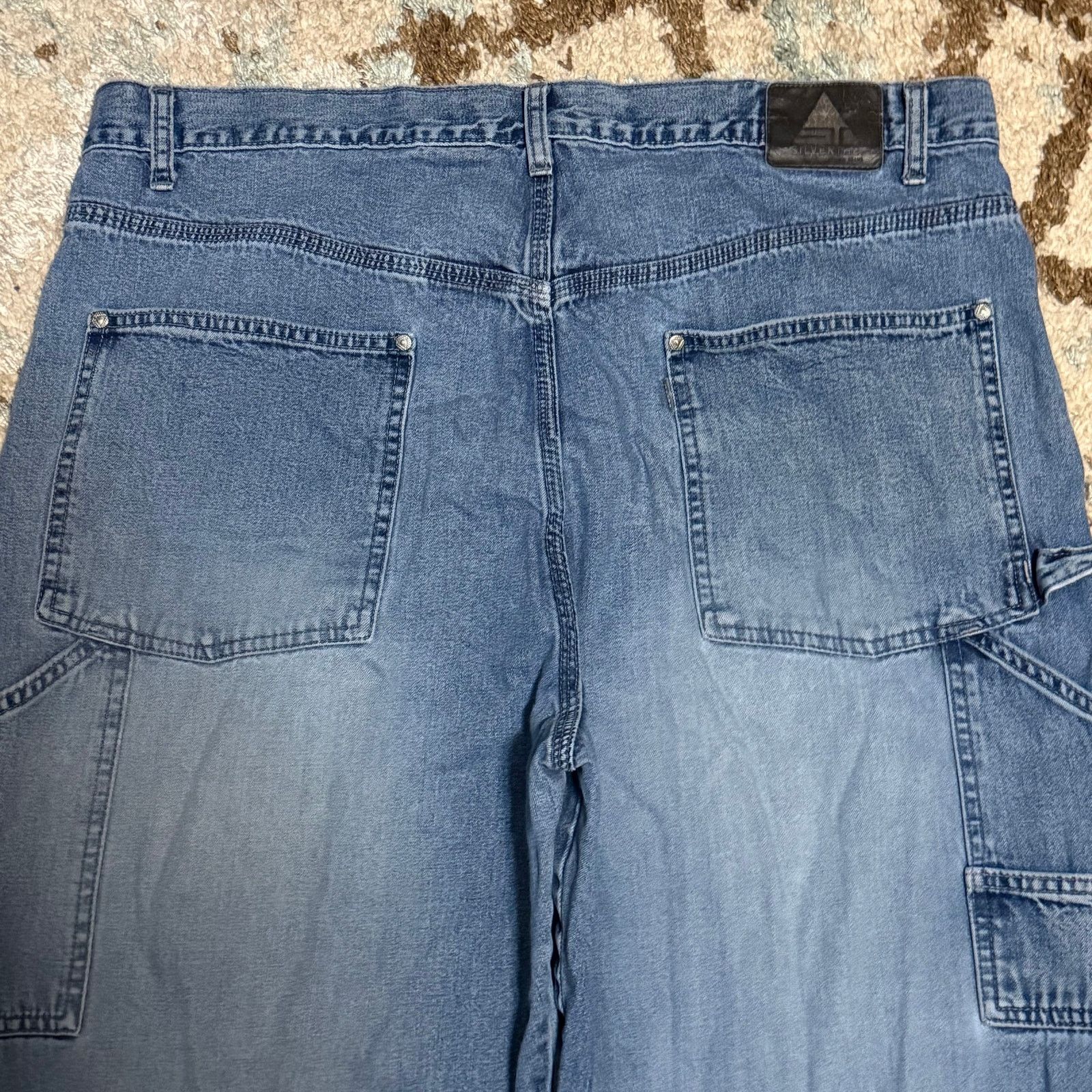 Levi's × Vintage Vintage Levi's Silvertab Baggy Carpenter Fit Jeans 38x30 Size US 38 / EU 54 - 3 Thumbnail