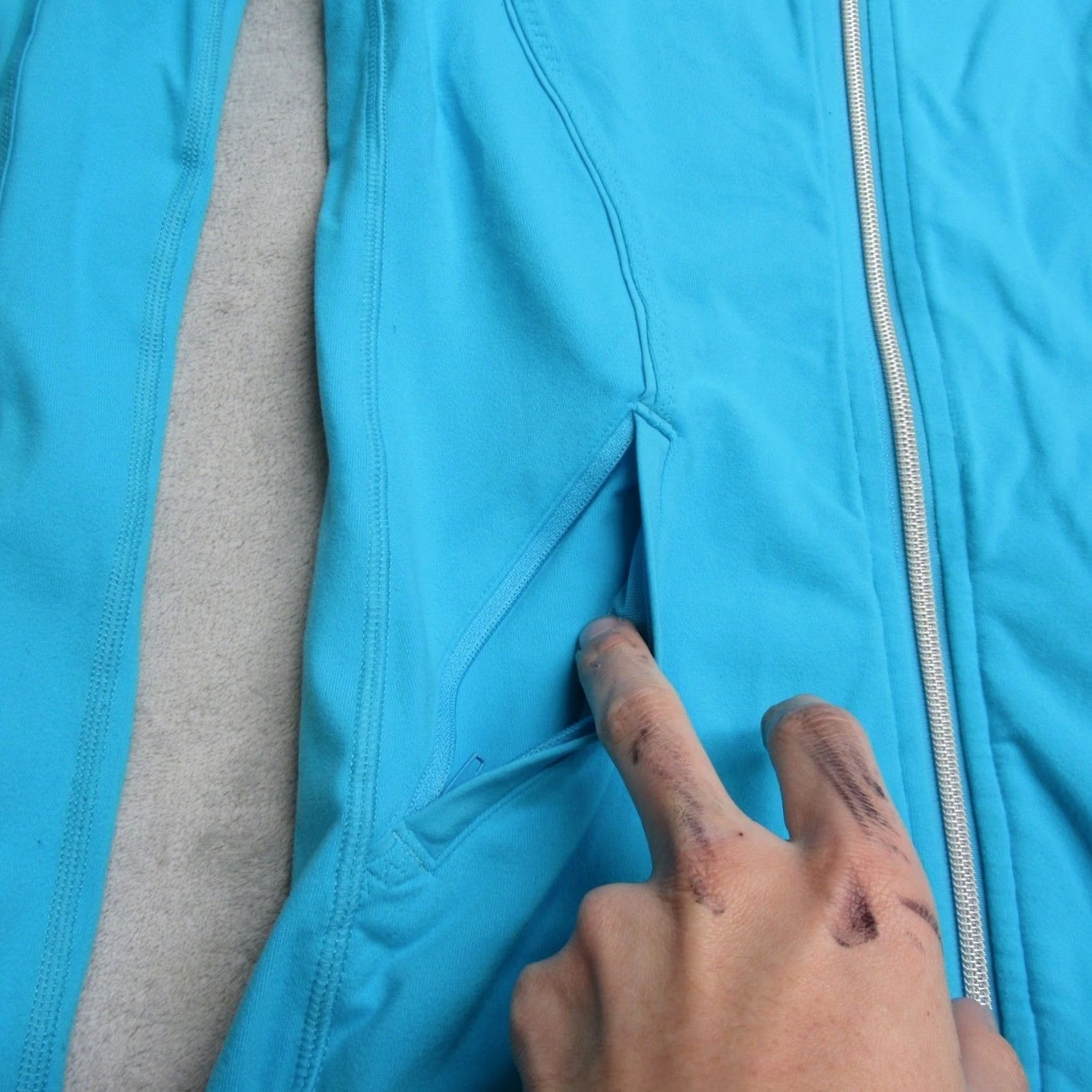Lululemon Lululemon Jacket Women 0 Blue Full Zip Athletic Stretch Thumbhole Size XS / US 0-2 / IT 36-38 - 5 Thumbnail