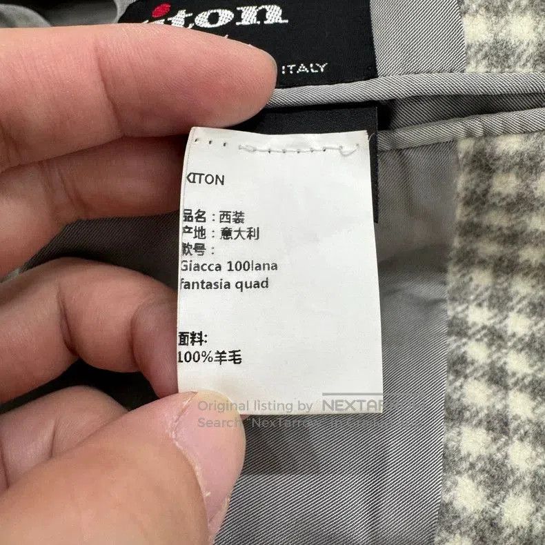 Ermenegildo Zegna Kiton Pure Wool Checkered Blazer. Size US M / EU 48-50 / 2 - 4 Thumbnail