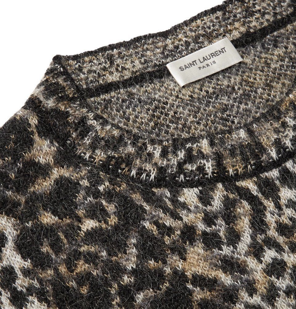 Saint Laurent Paris Saint Laurent Leopard-Jacquard Knitted Sweater Size US M / EU 48-50 / 2 - 9 Thumbnail